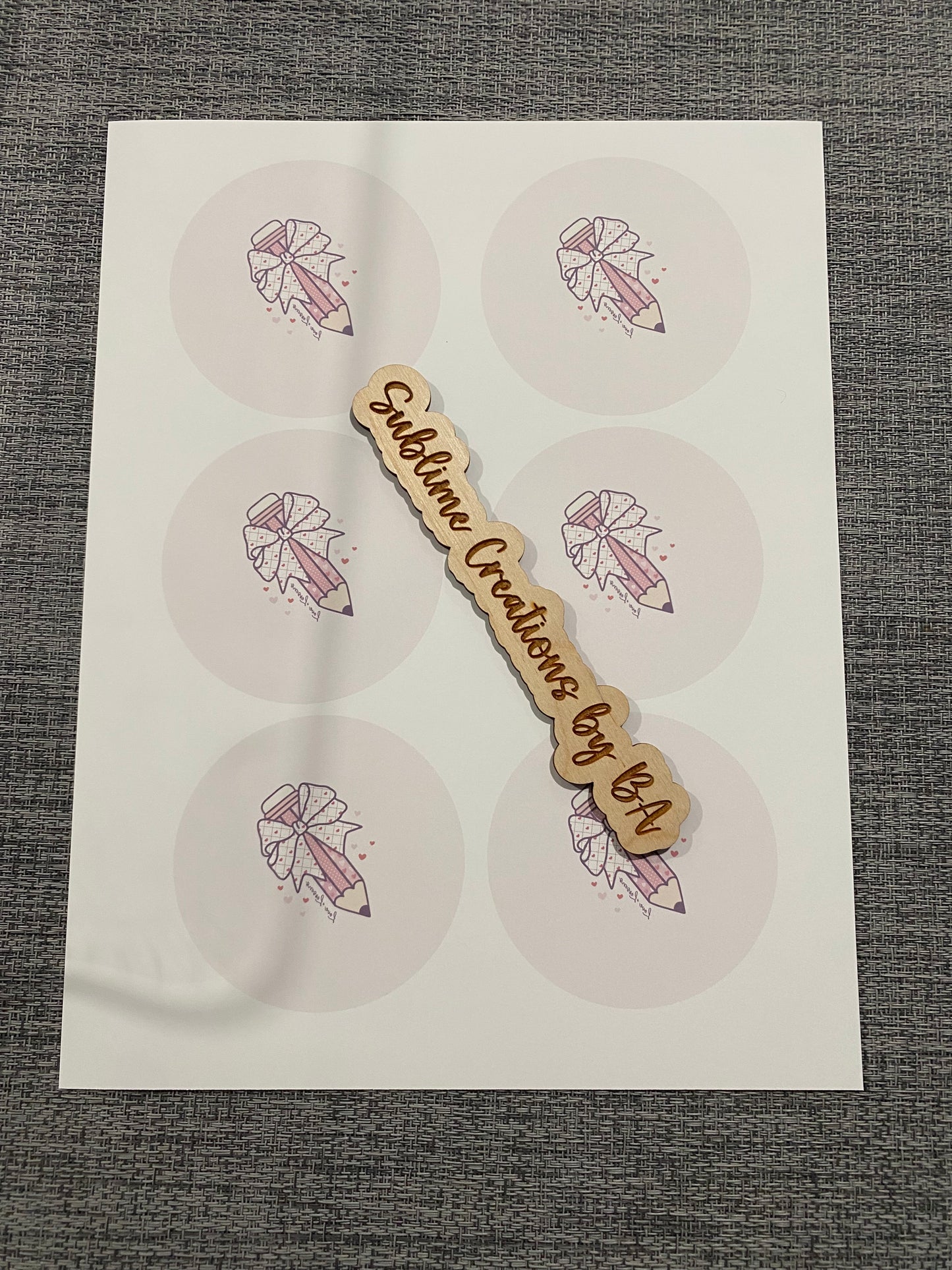 Pencil Valentine Sublimation Transfer Sheet