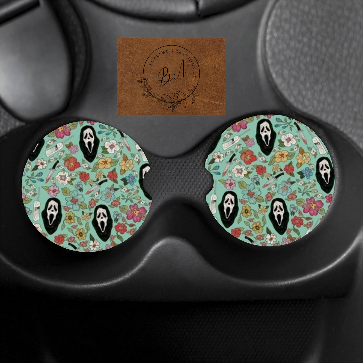 Floral Scream Car Coaster Set