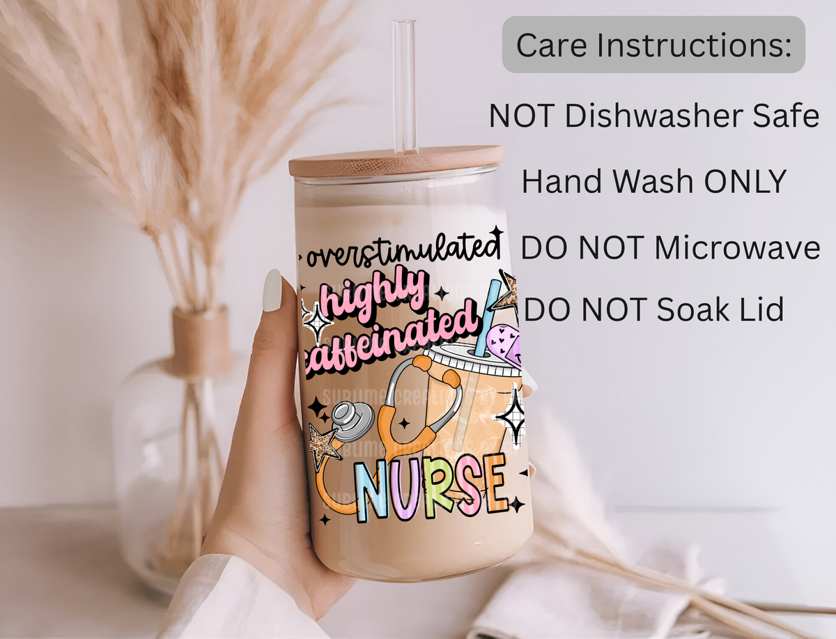 16oz Highly Caffeinated Nurse Libbey Cup