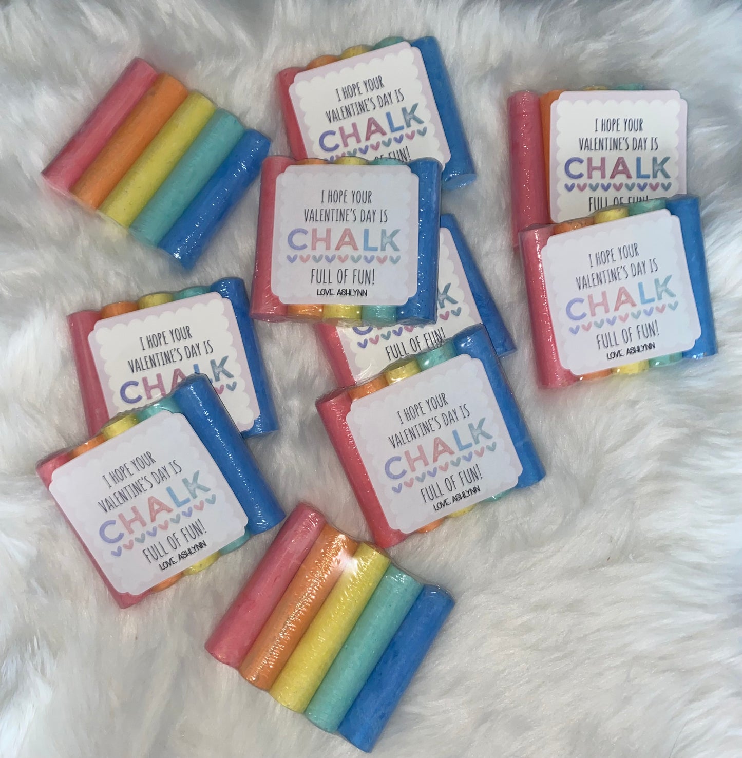 Chalk Valentine Favors