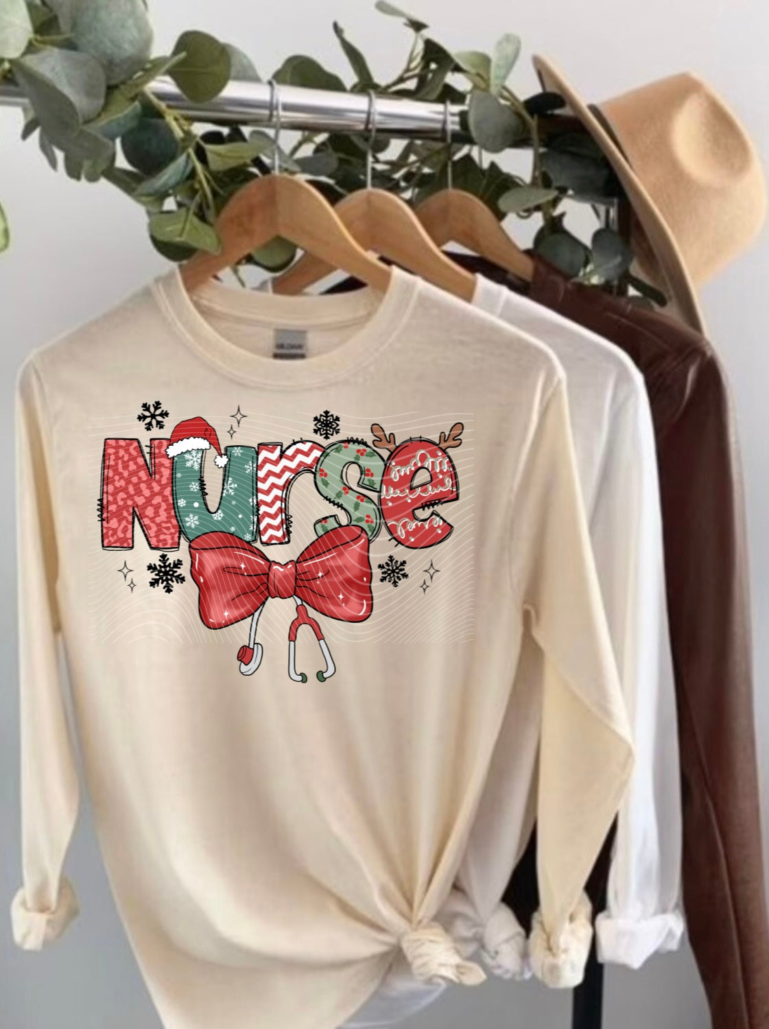 Christmas Nurse Long Sleeve