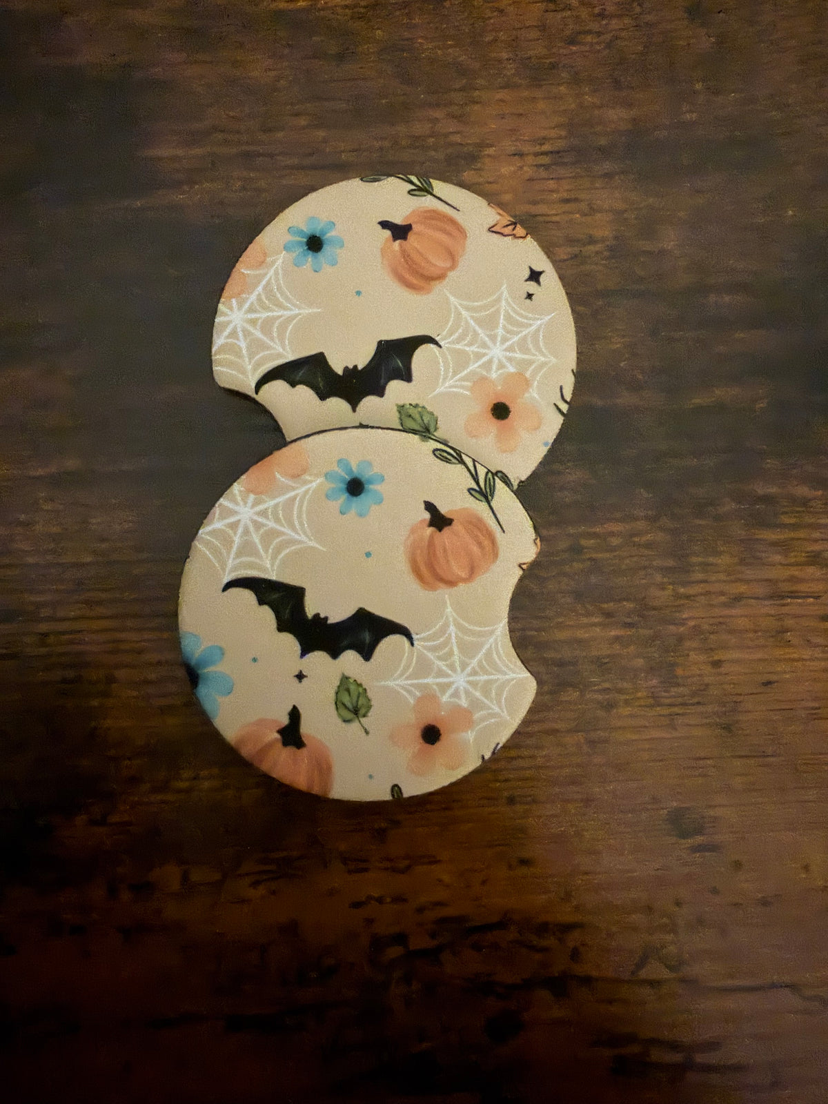 Floral Spooky Car Coaster Set