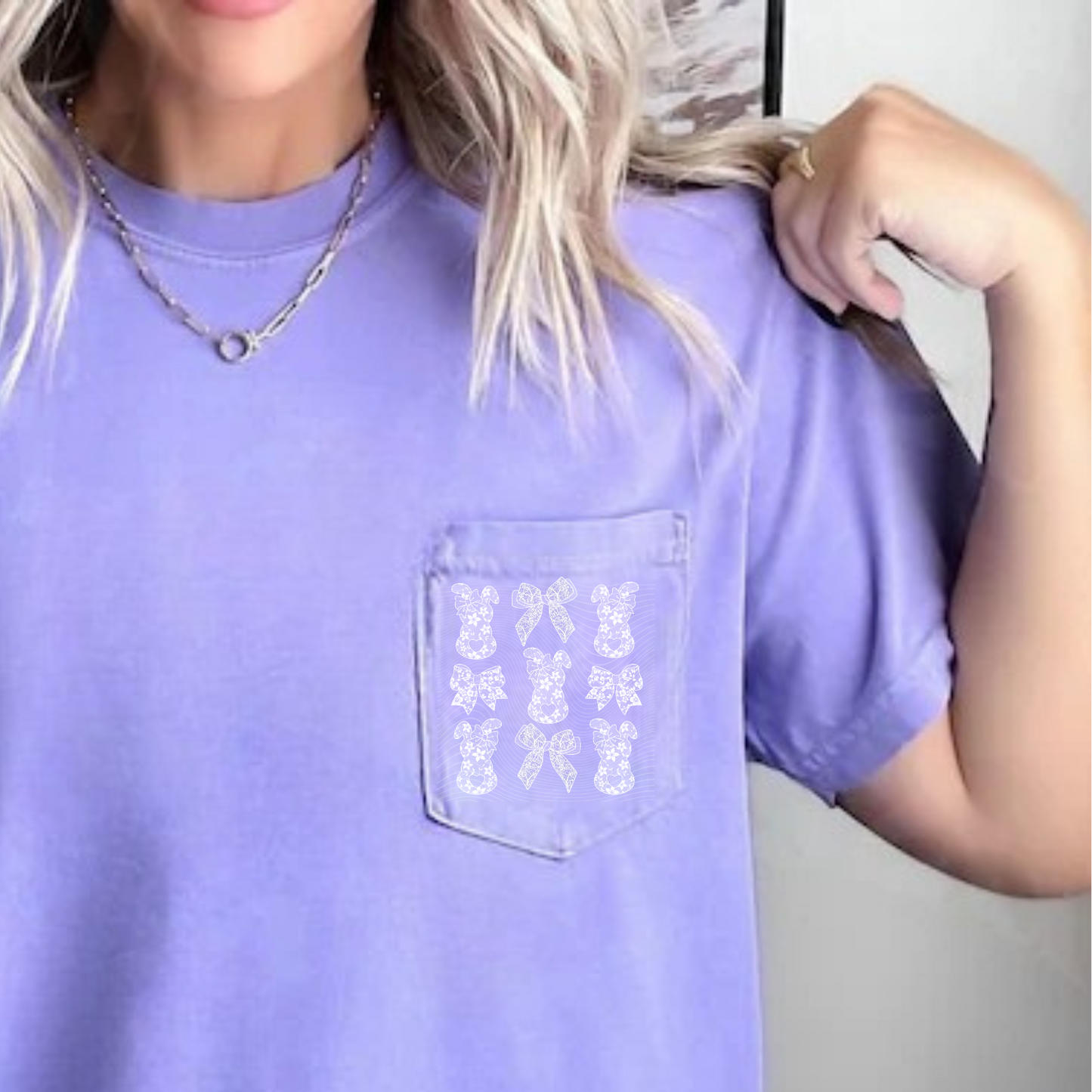 Lace Bunny Doodle DTF