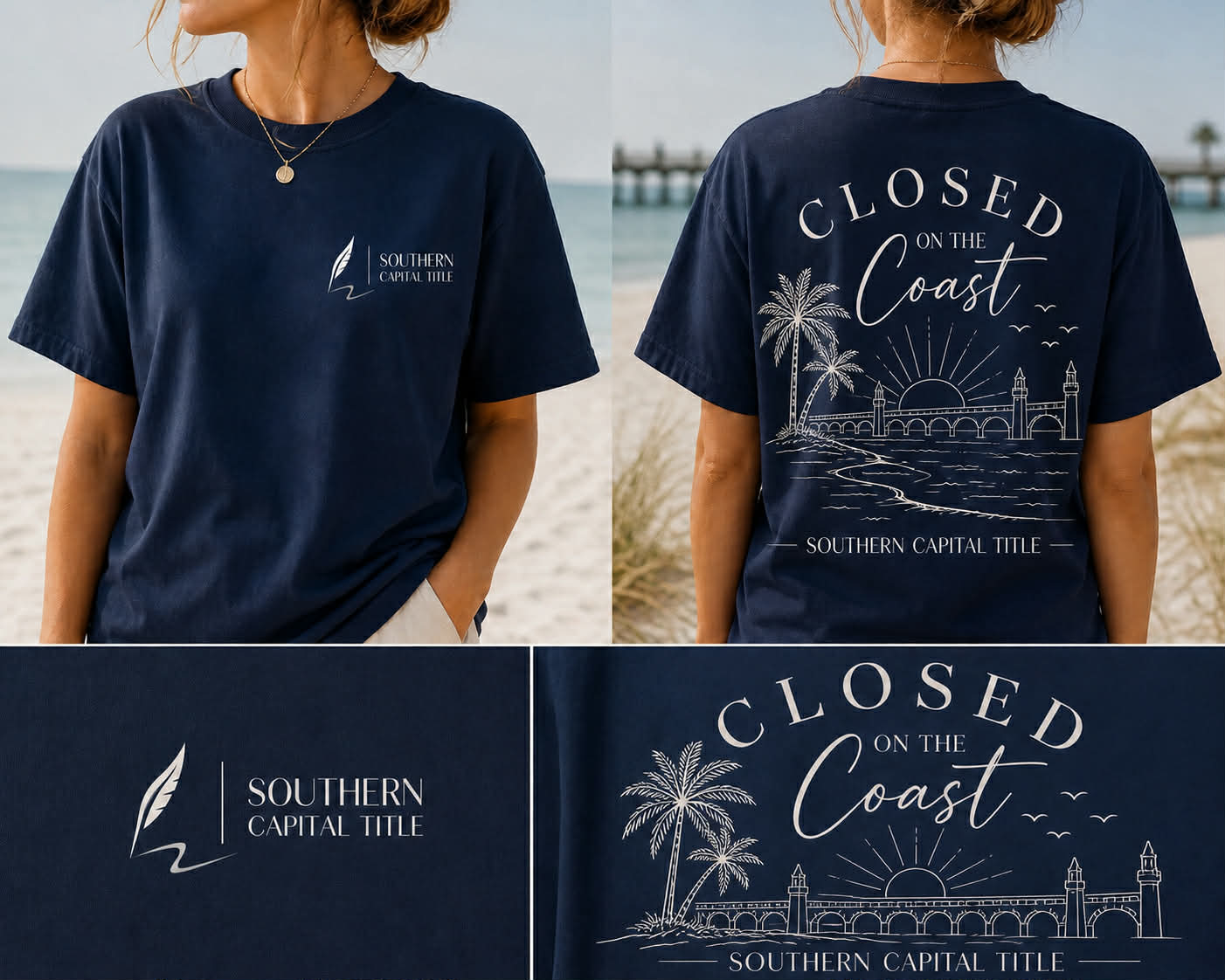 Custom Logo Bella Canvas Navy