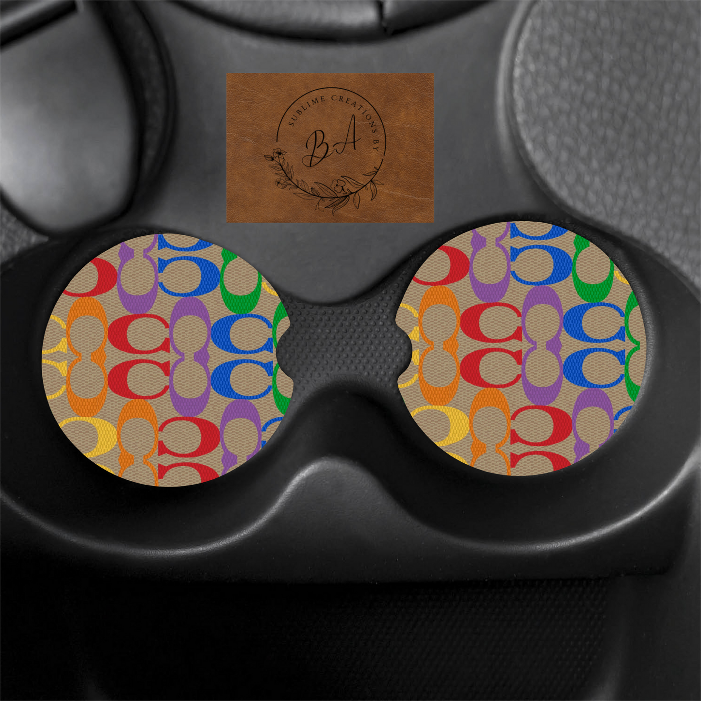 Coach Printed Car Coaster Set