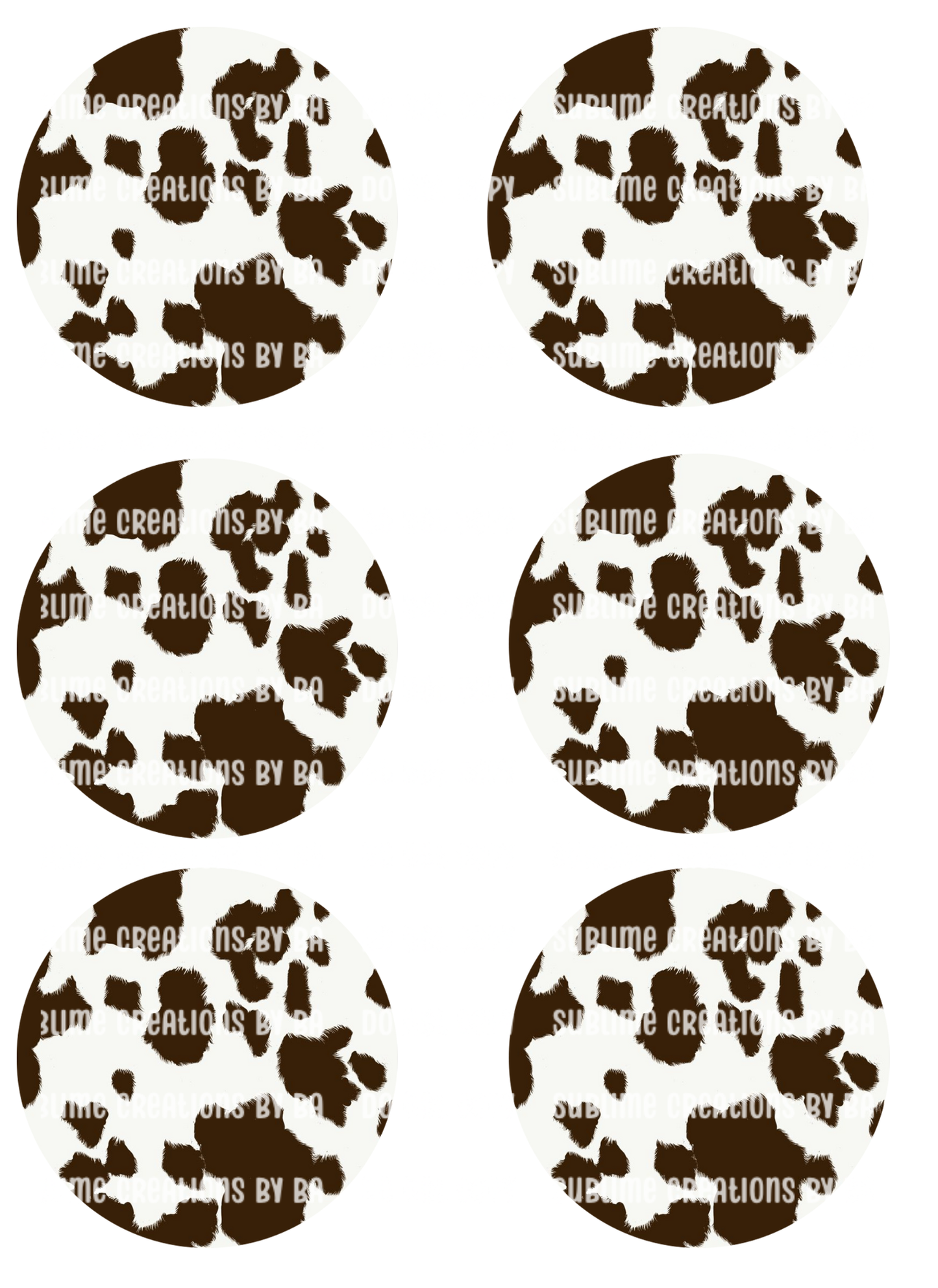 Cow Print Sublimation Transfer Sheet