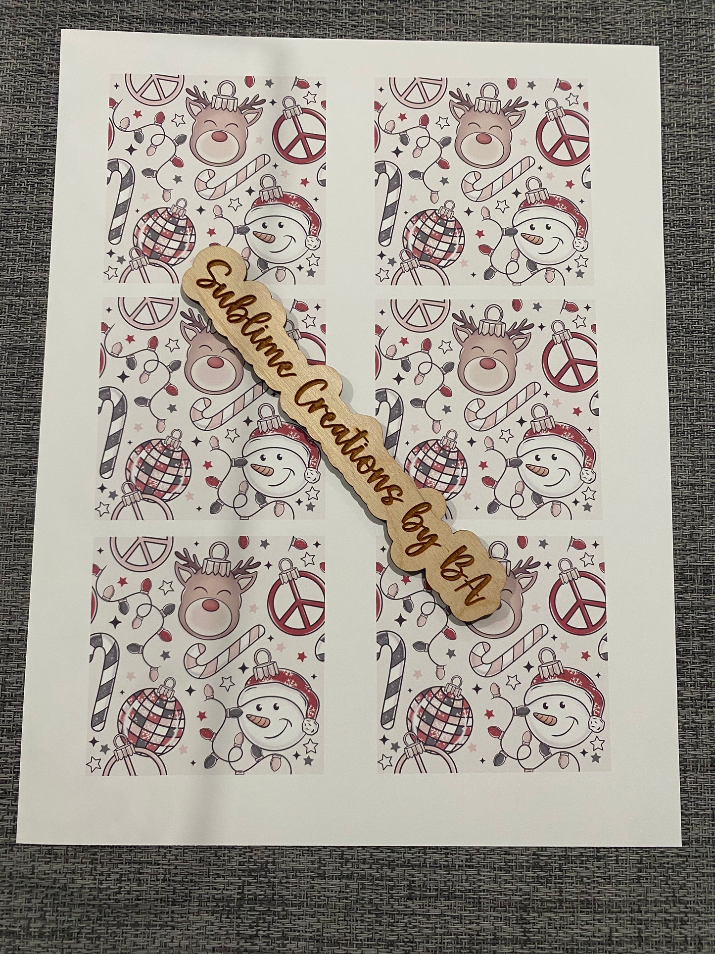 Retro Christmas Sublimation Transfer Sheet