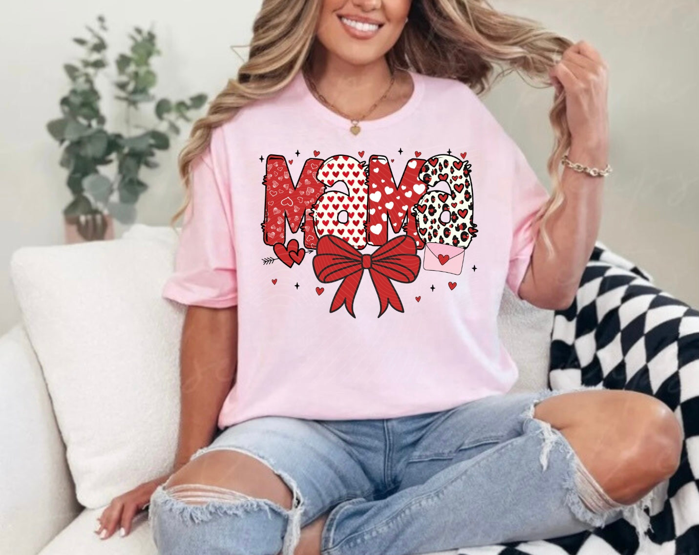 Valentine Day Mama Tee