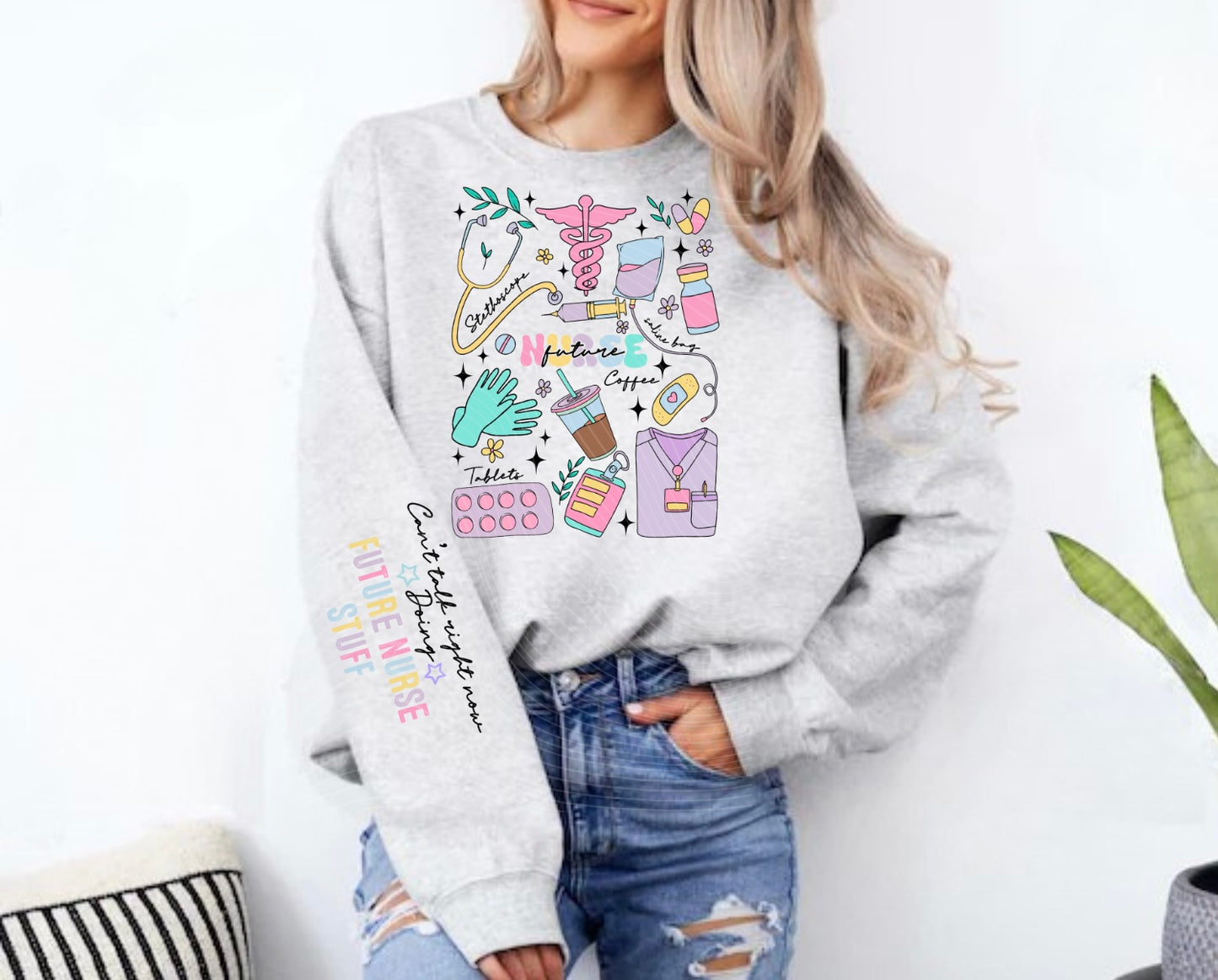 Future Nurse Doodle Occupational Sweatshirt