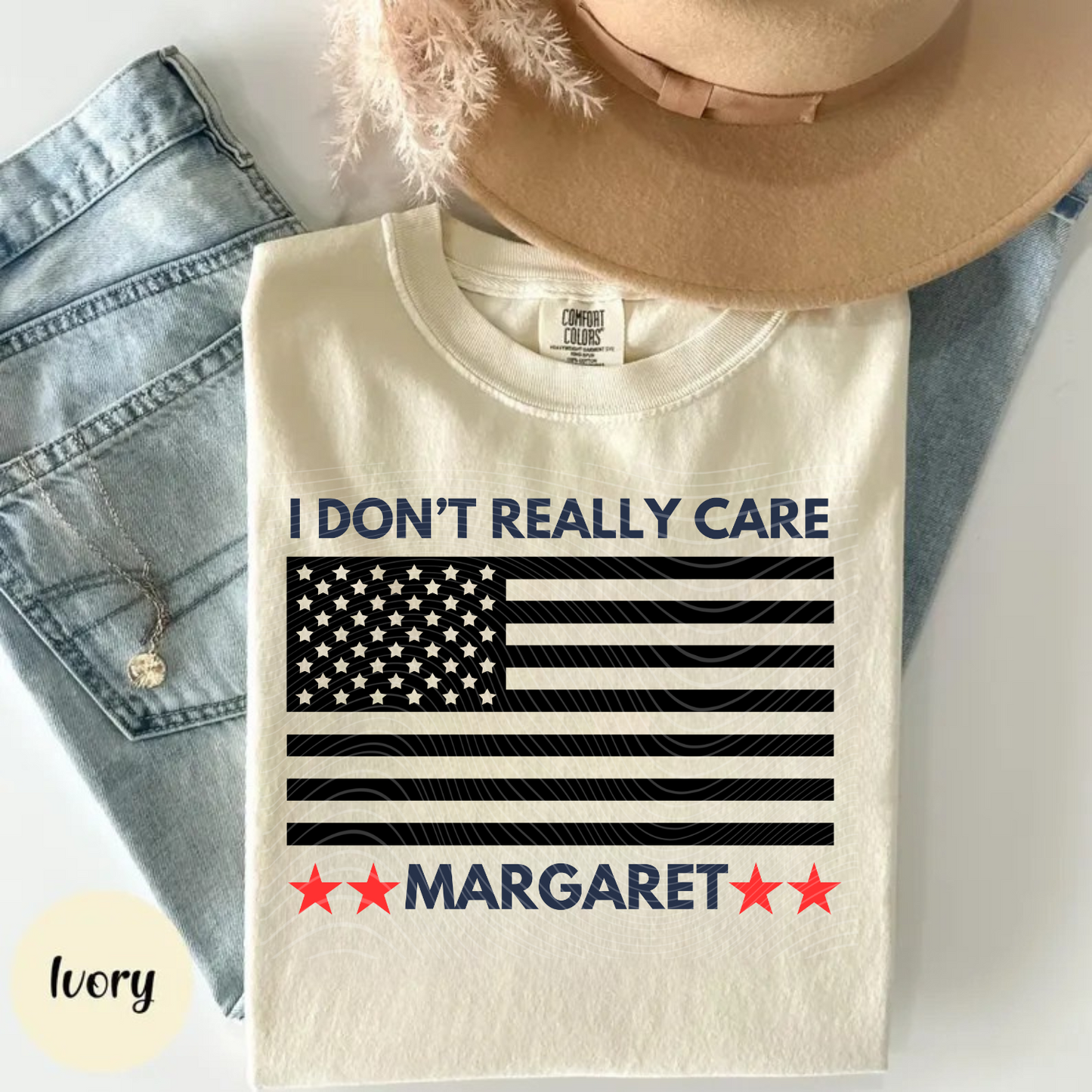 I DON’T REALLY CARE Flag CC Tee