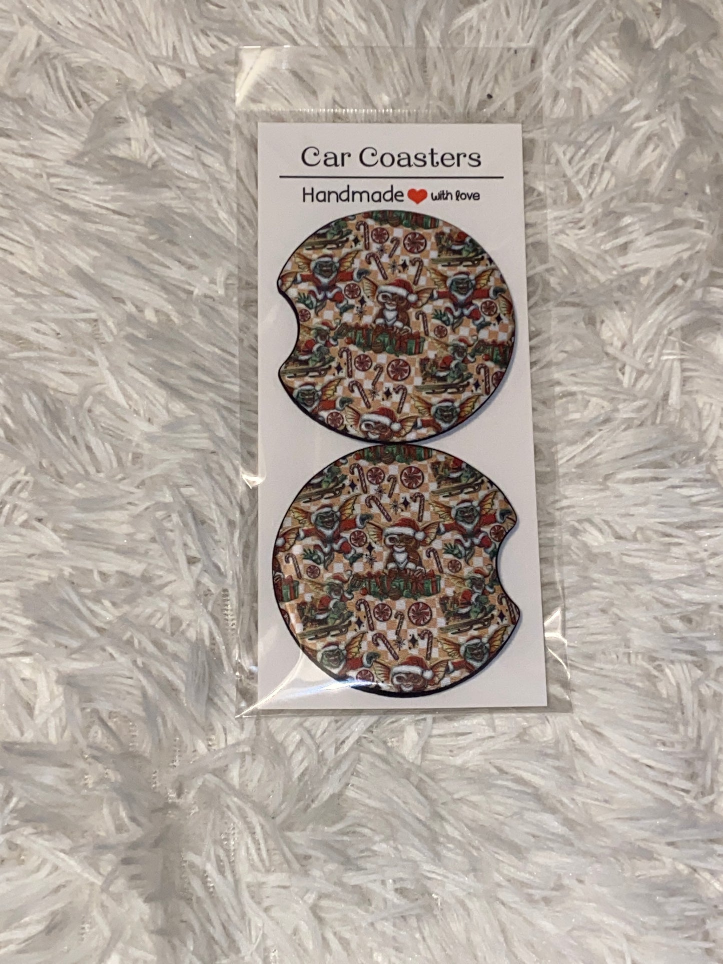 Feral Print Car Coaster Set