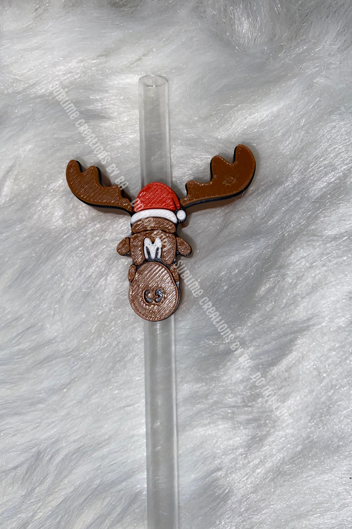 Moose 3D Straw Topper