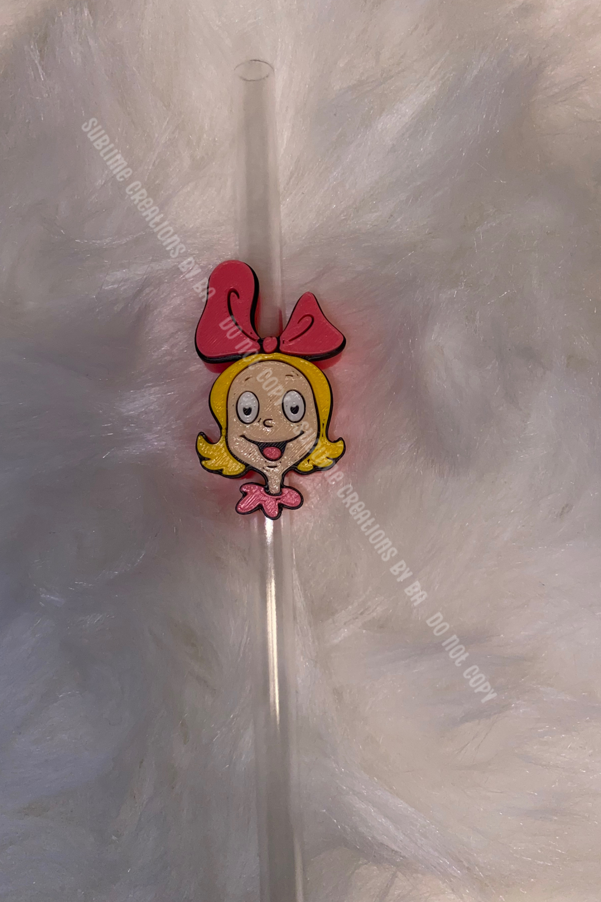 Cindy 3D Straw Topper