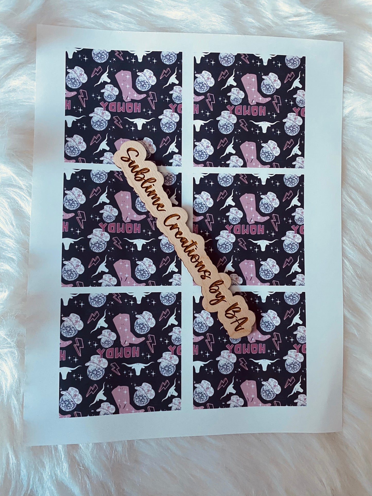 Howdy Disco Sublimation Transfer Sheet