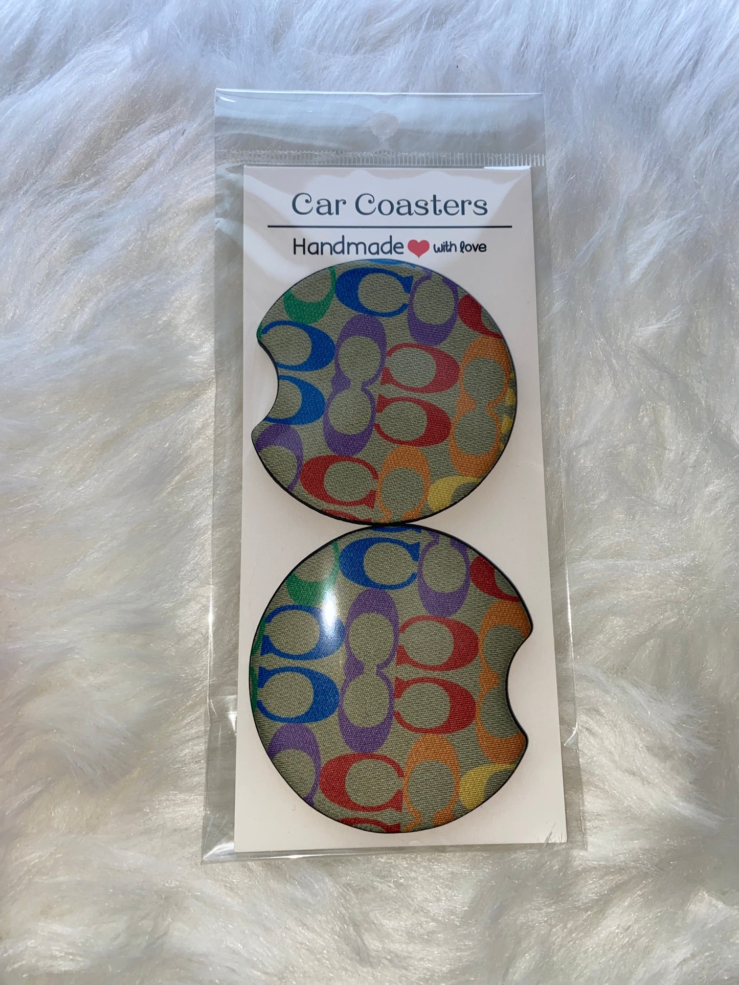 Coach Printed Car Coaster Set