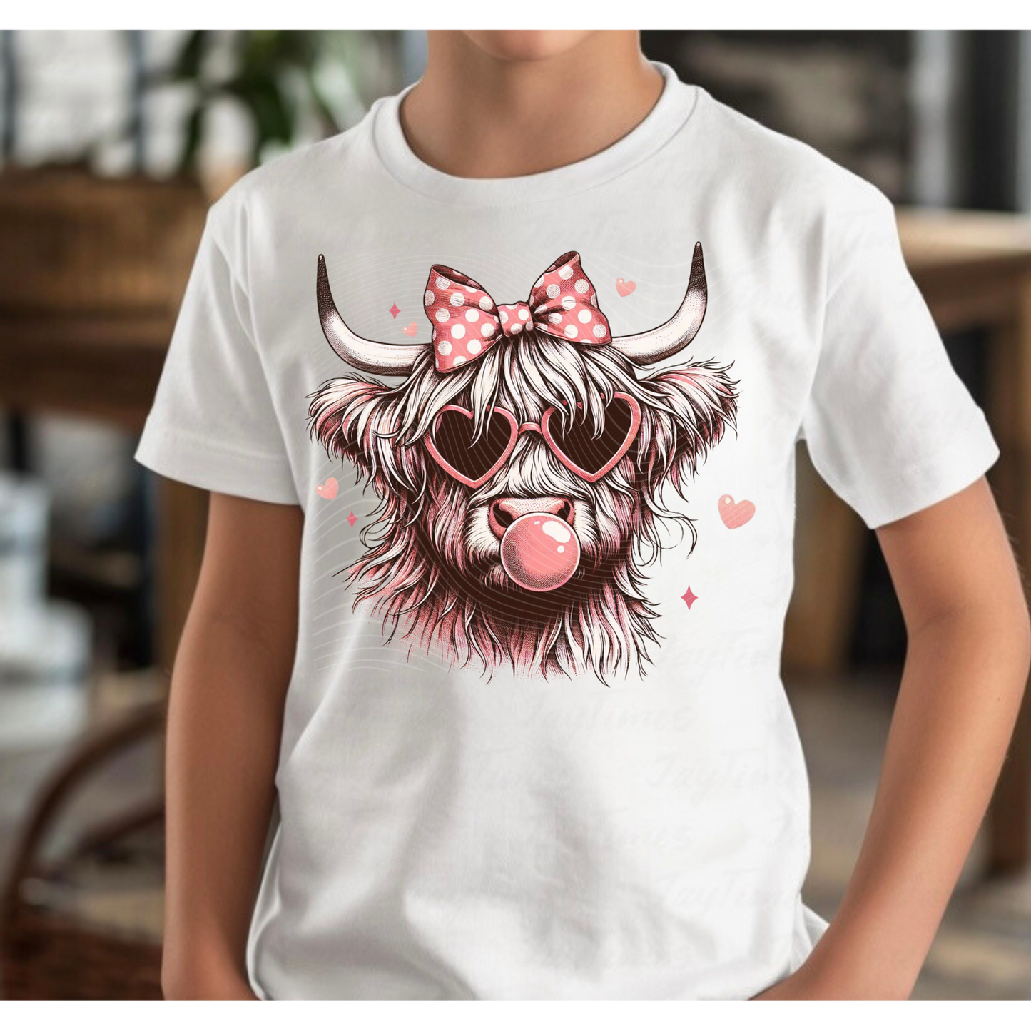 Valentine Hyland Cow DTF Print Only