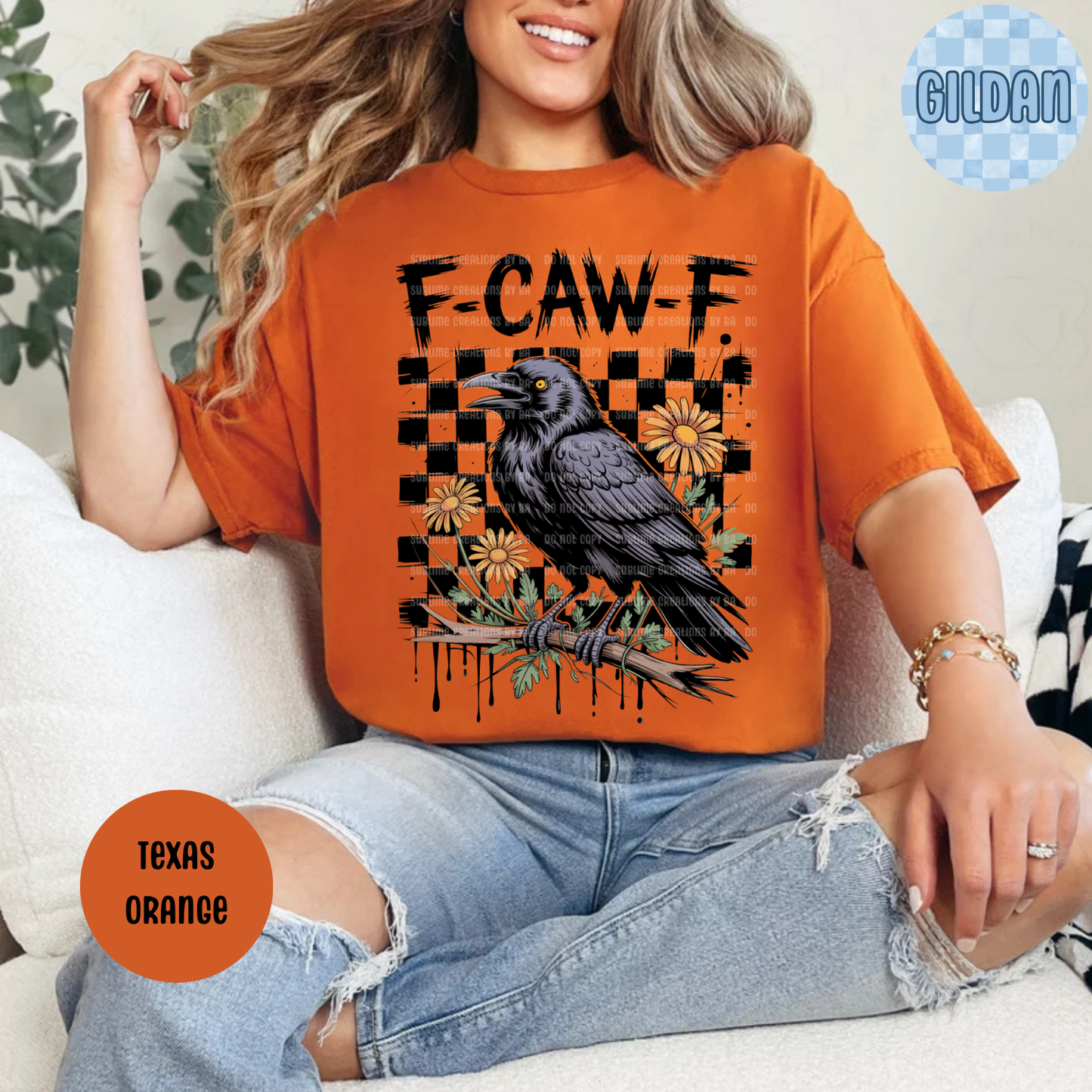 F•Caw•F Funny Crow Shirt, Black Crow Unisex