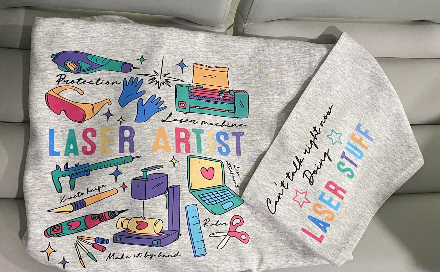 Laser Artist Doodle Sweatshirt