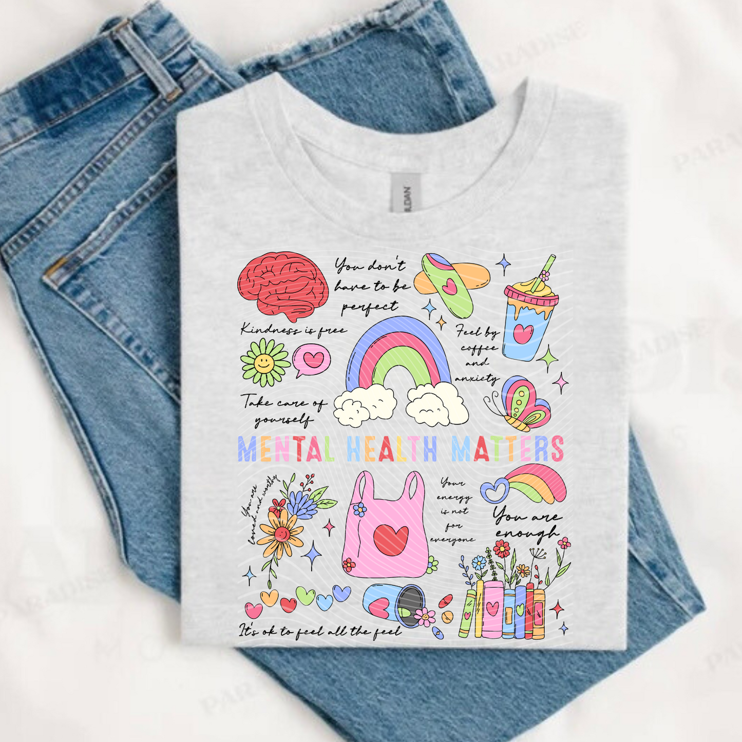 Mental Health Matters Doodle DTF Print Only