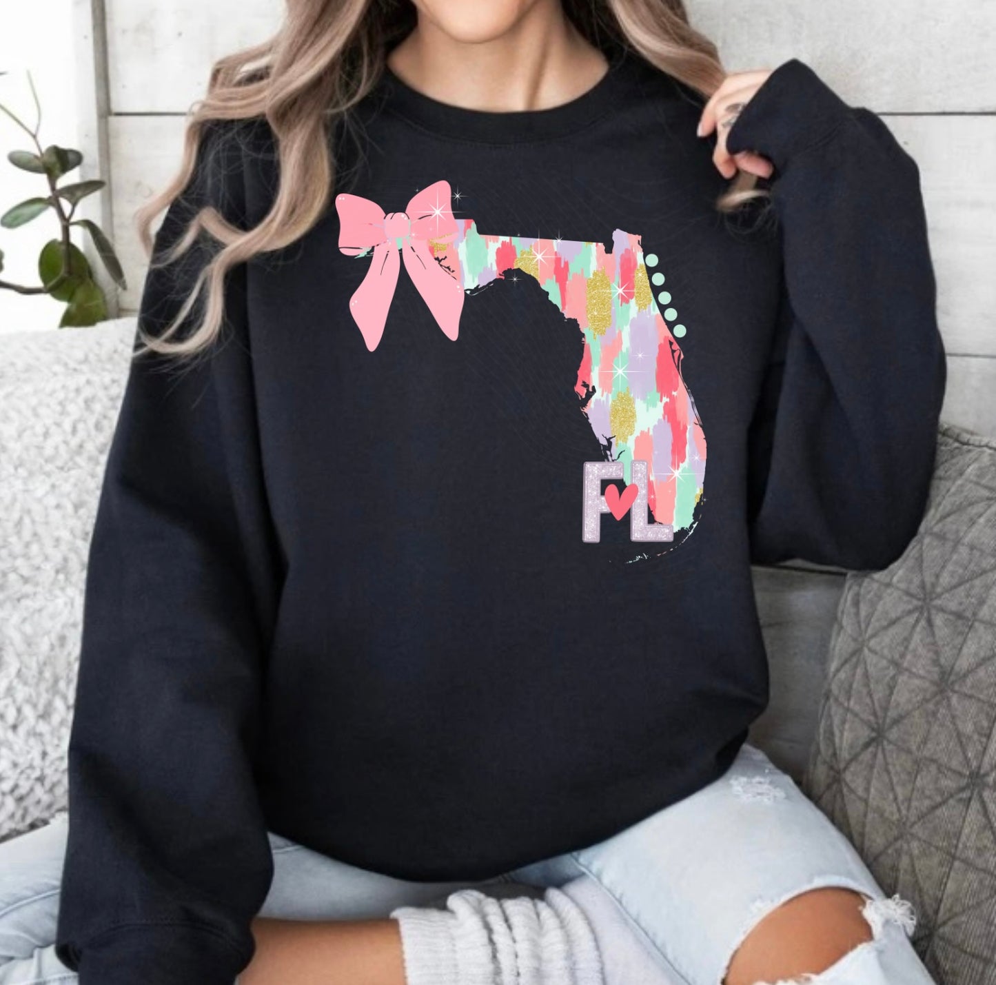 FL State Pastel Brushstroke Sweatshirt