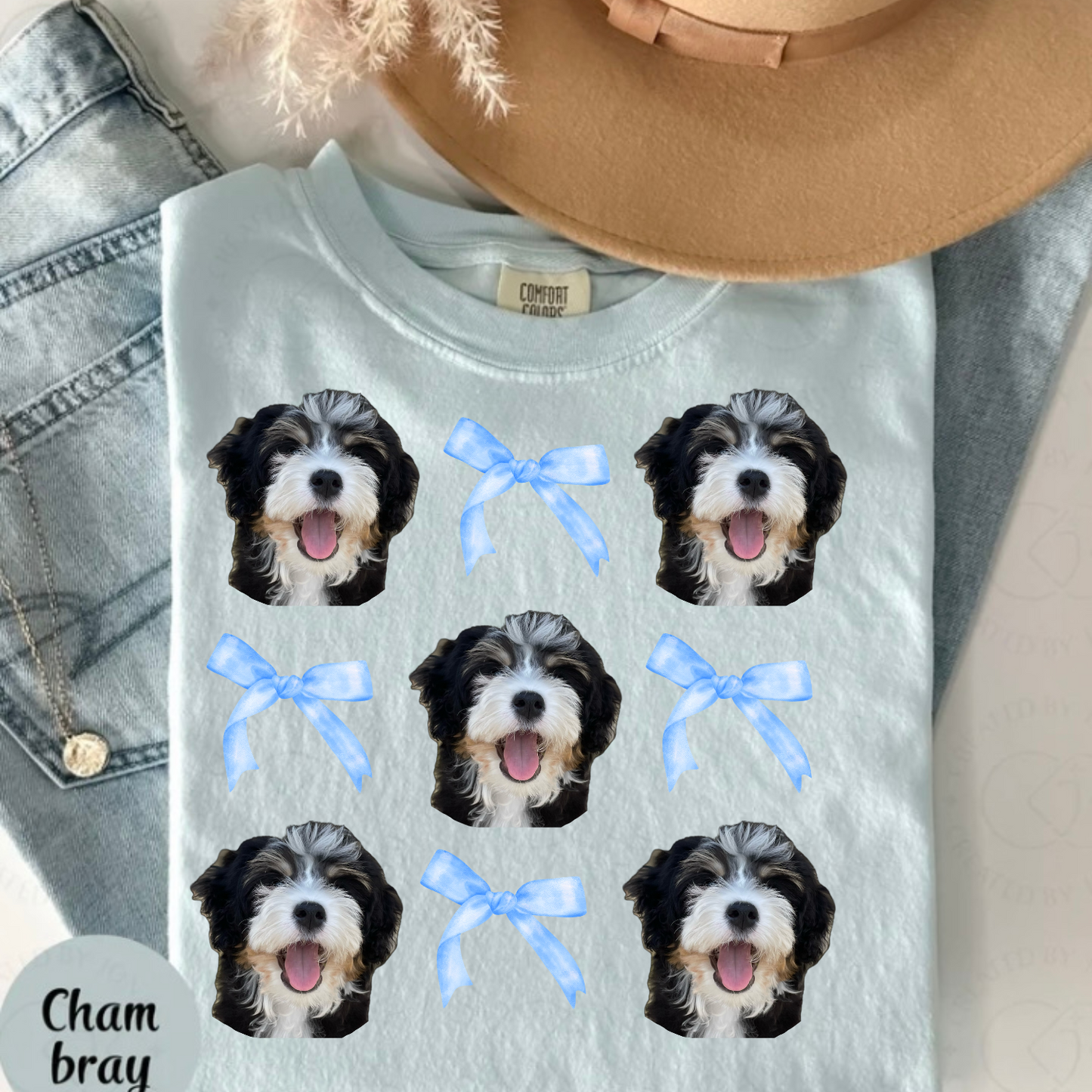 Custom Pet Ribbon Print CC Tee