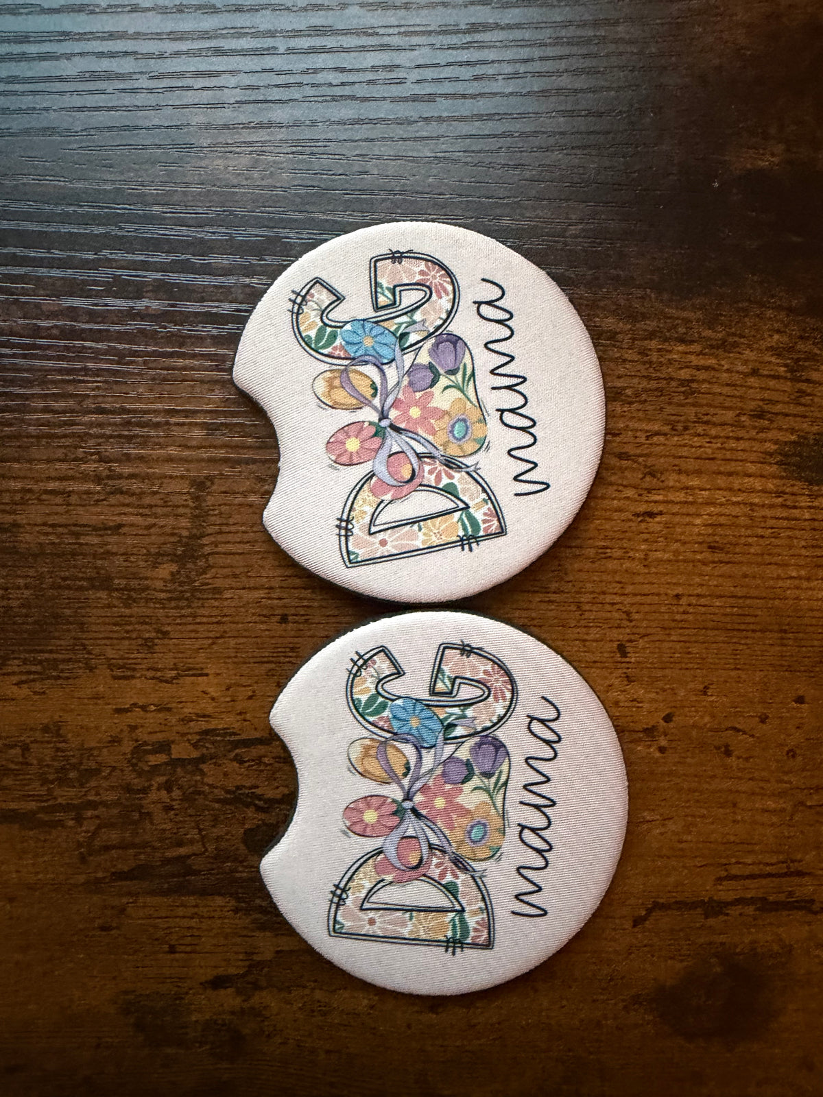 Dog Mama Print Car Coaster Set