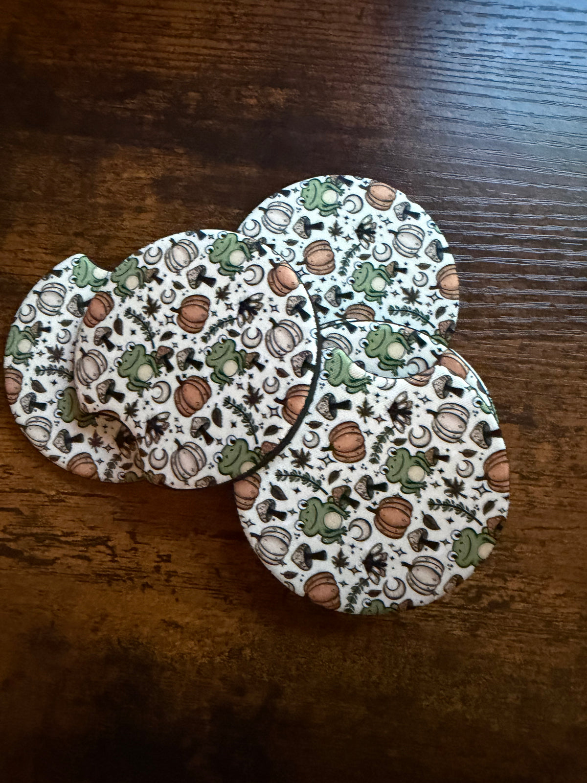 My Heart Belongs to Autumn Seamless Print Car Coaster