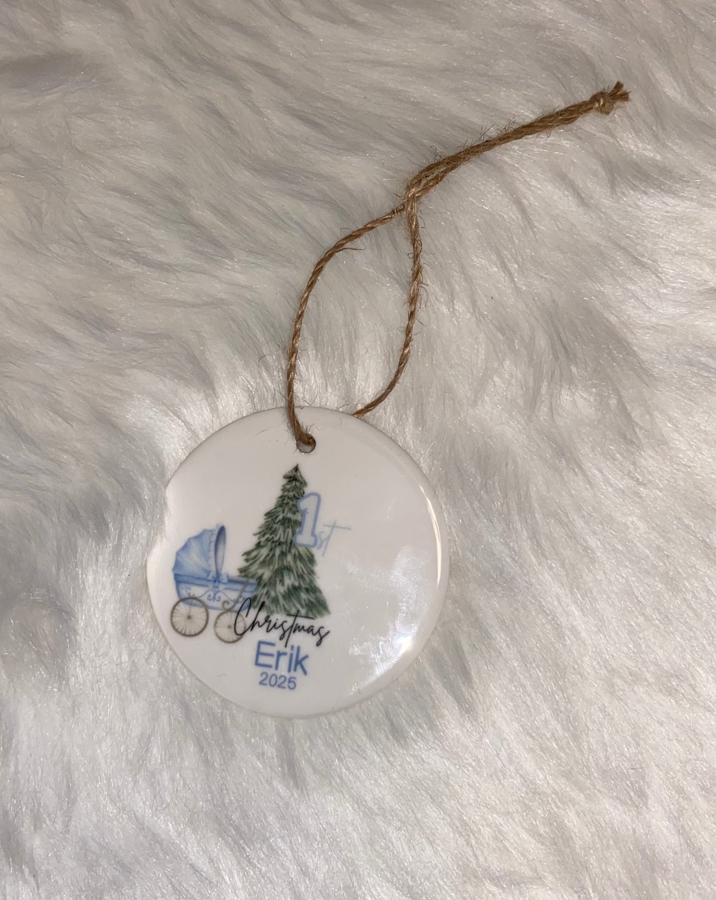 Baby First Christmas Ceramic Ornament