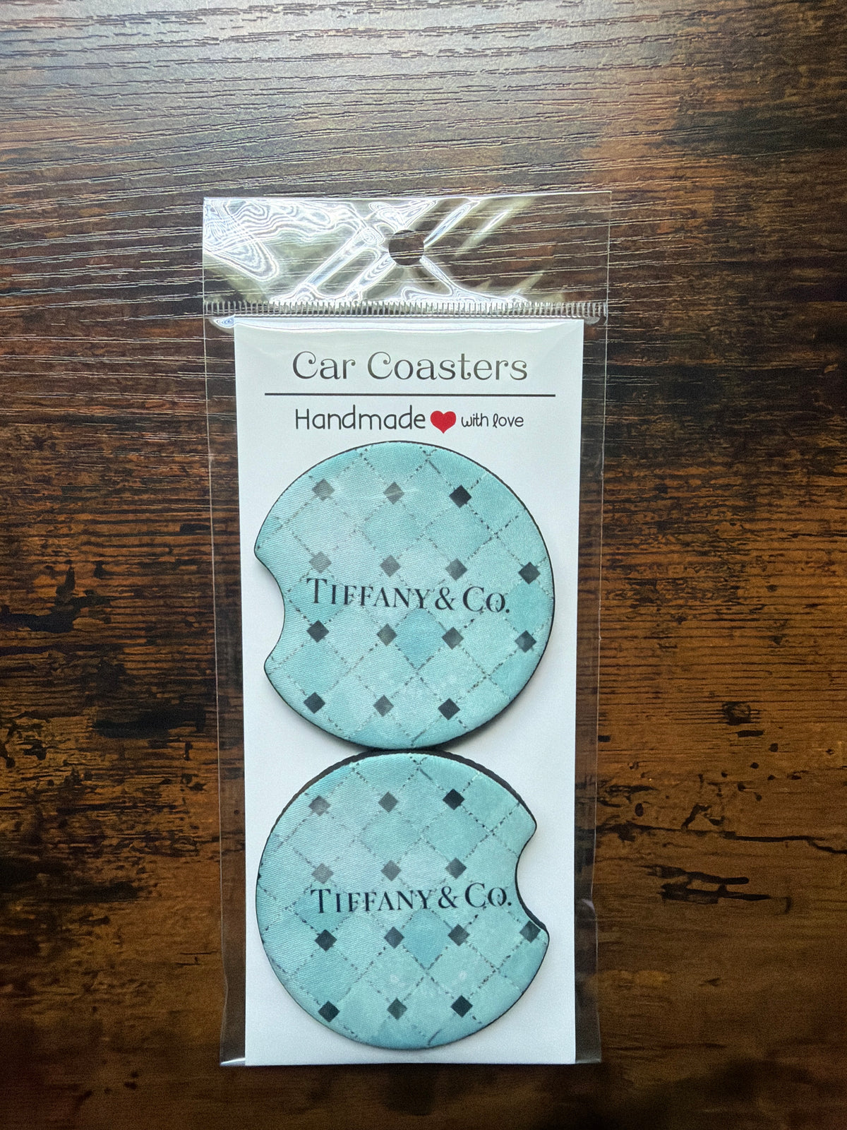 Tiffany Printed Car Coaster Set