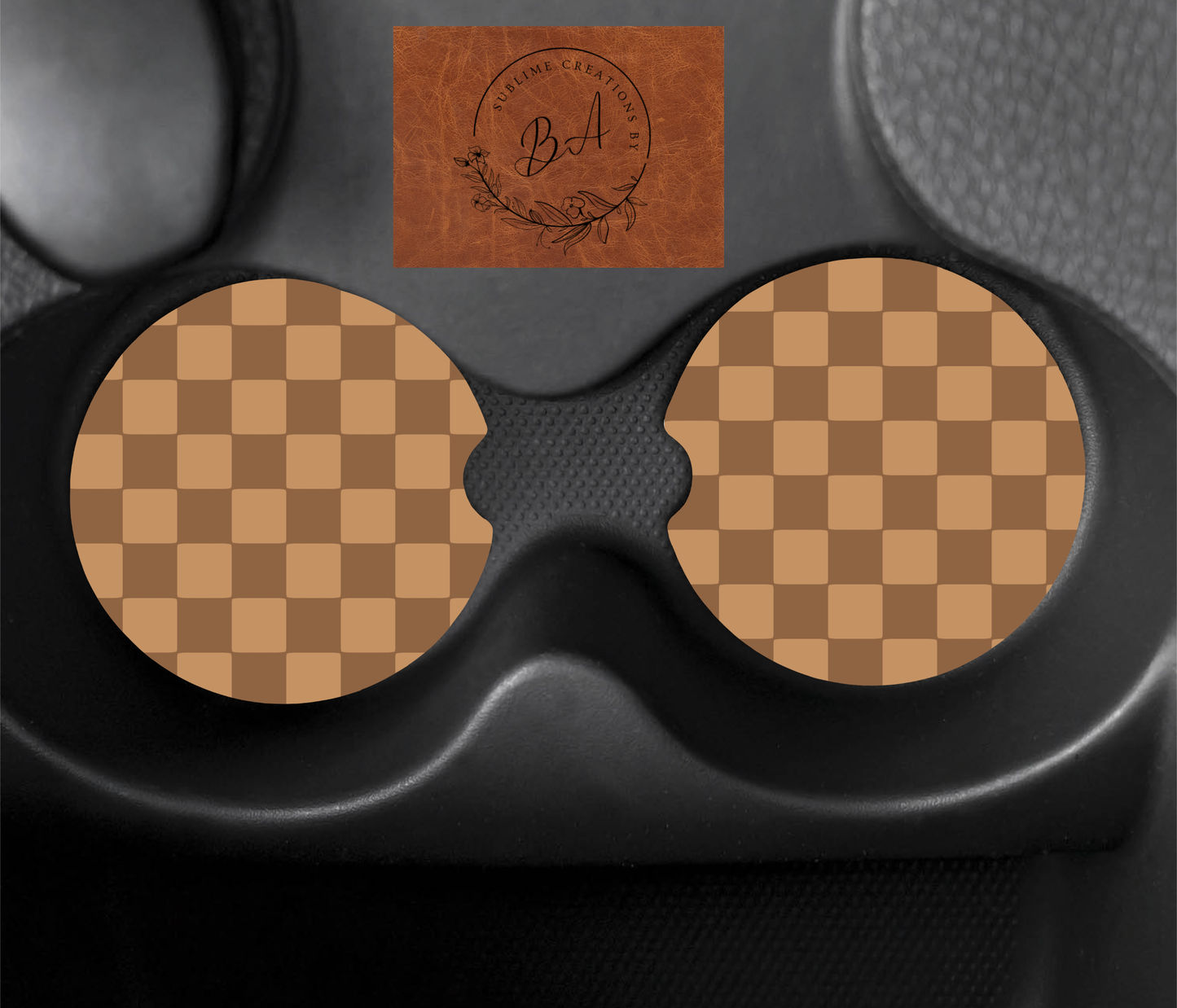 Football Checker Car Coaster Set