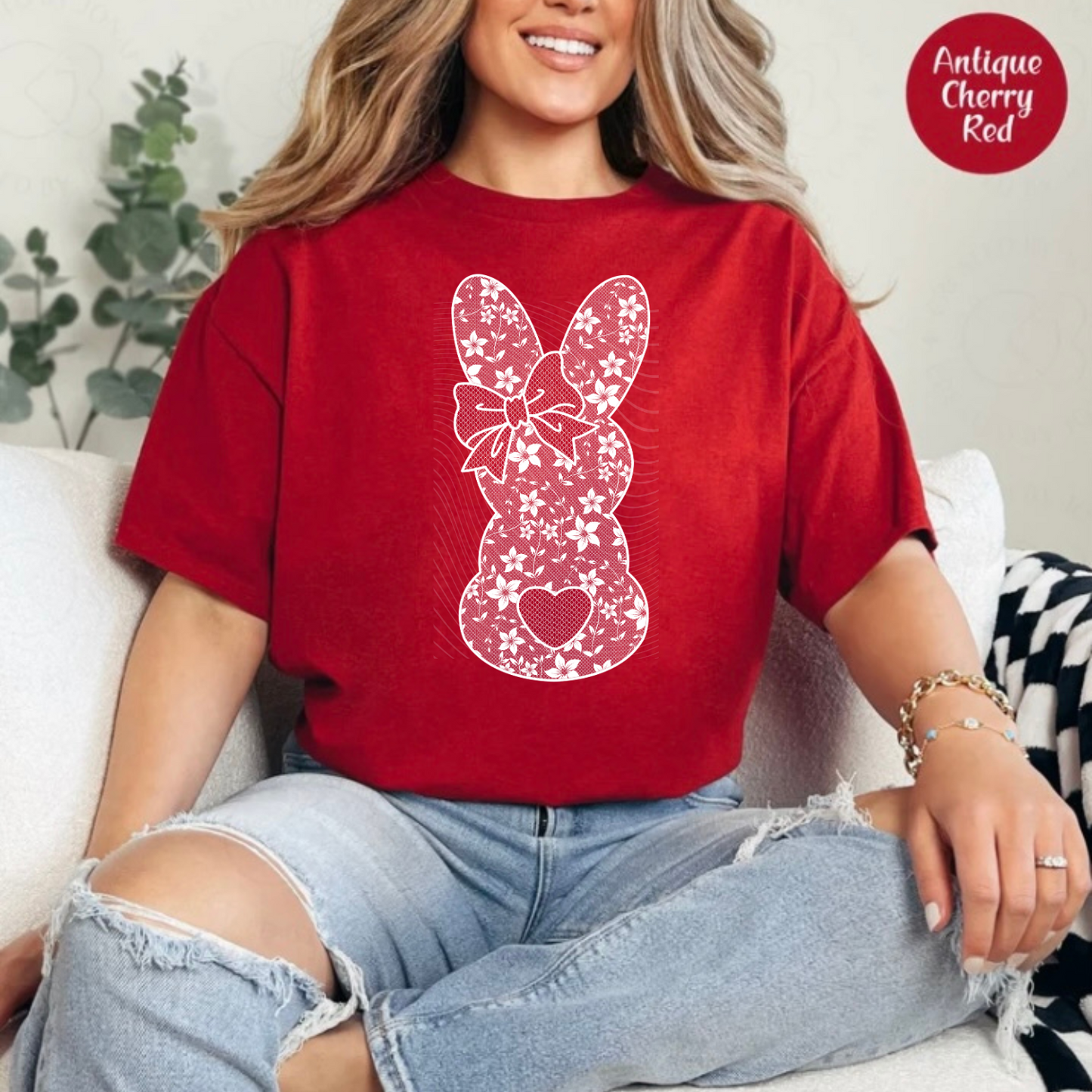 Bunny Easter Lace Tee