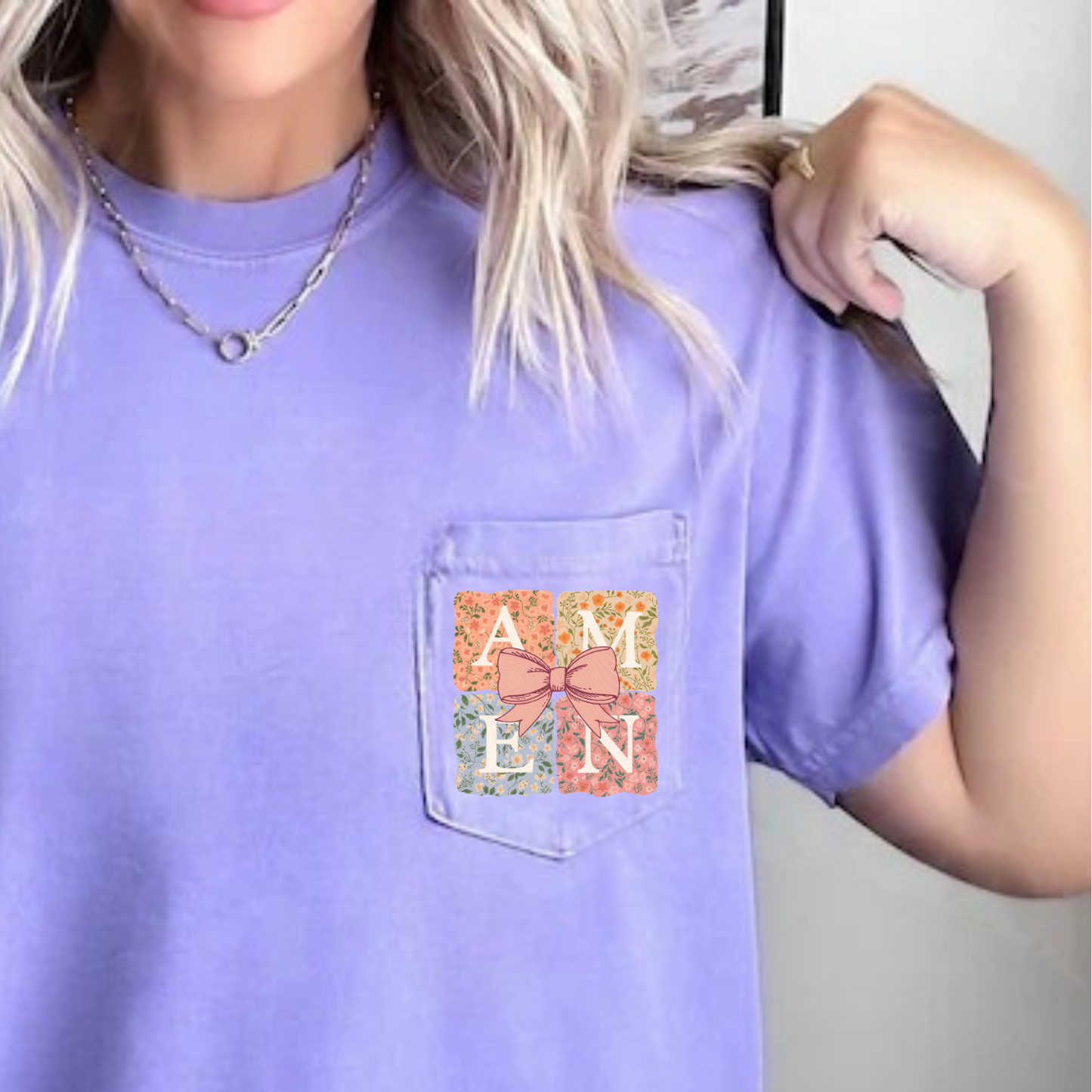 Amen Floral DTF Print