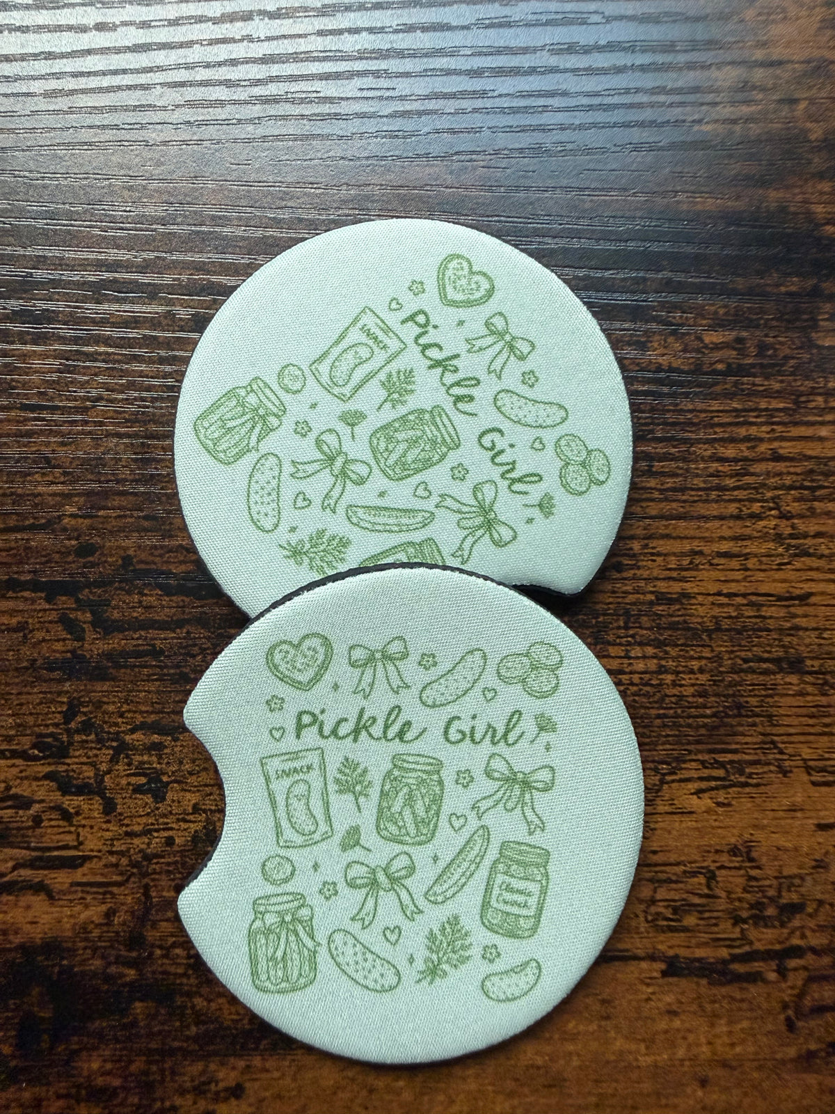 Pickle Girl Car Coaster Sets
