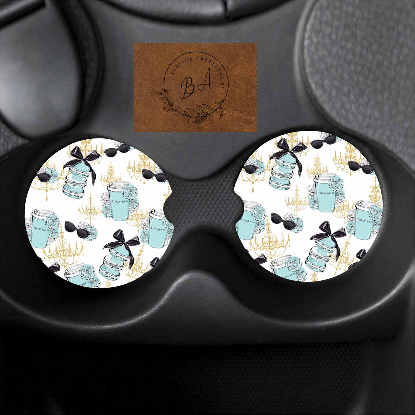 Tiffany Printed Car Coaster Set