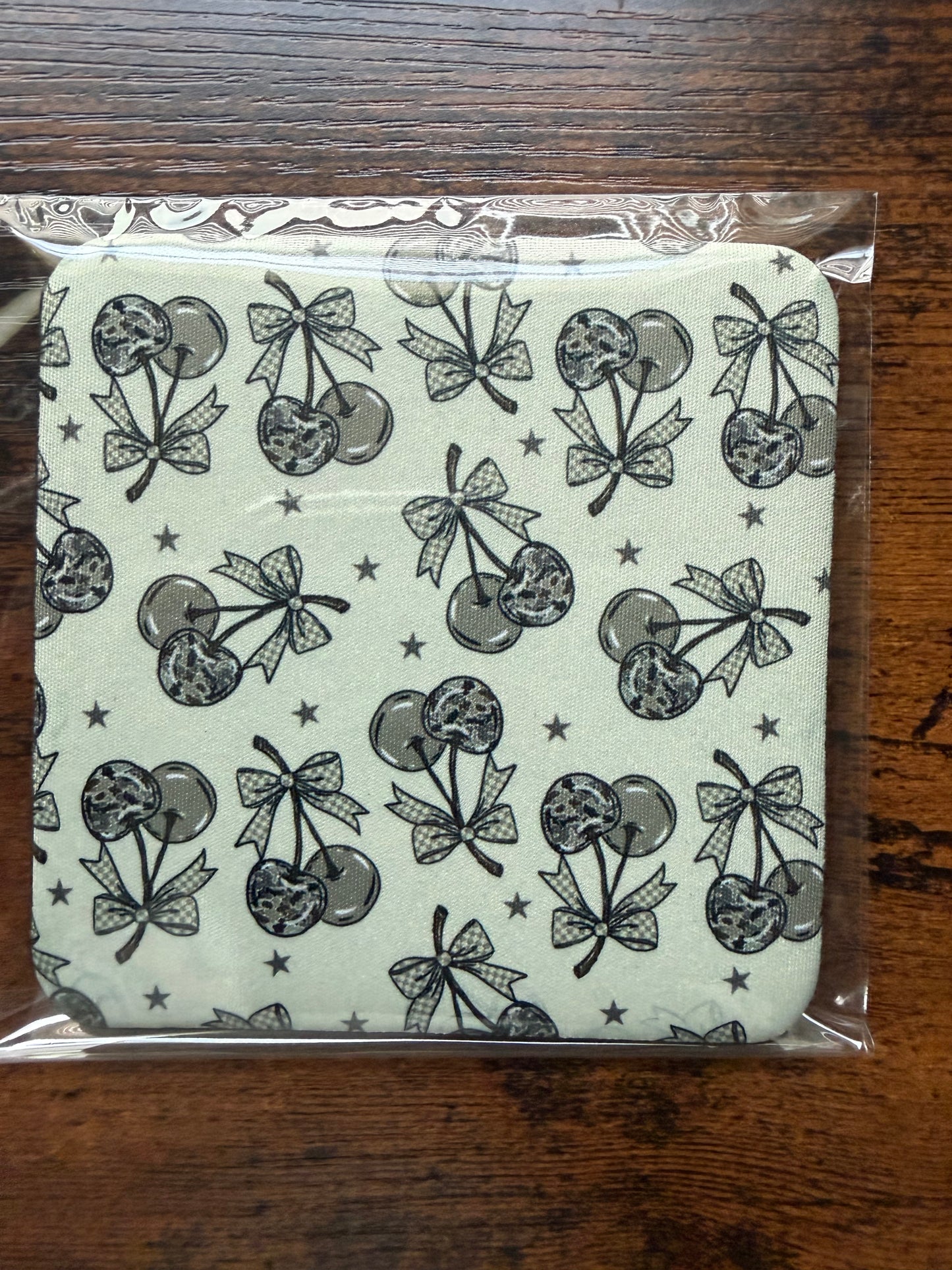 Cherry Camo Bow Desk Coaster