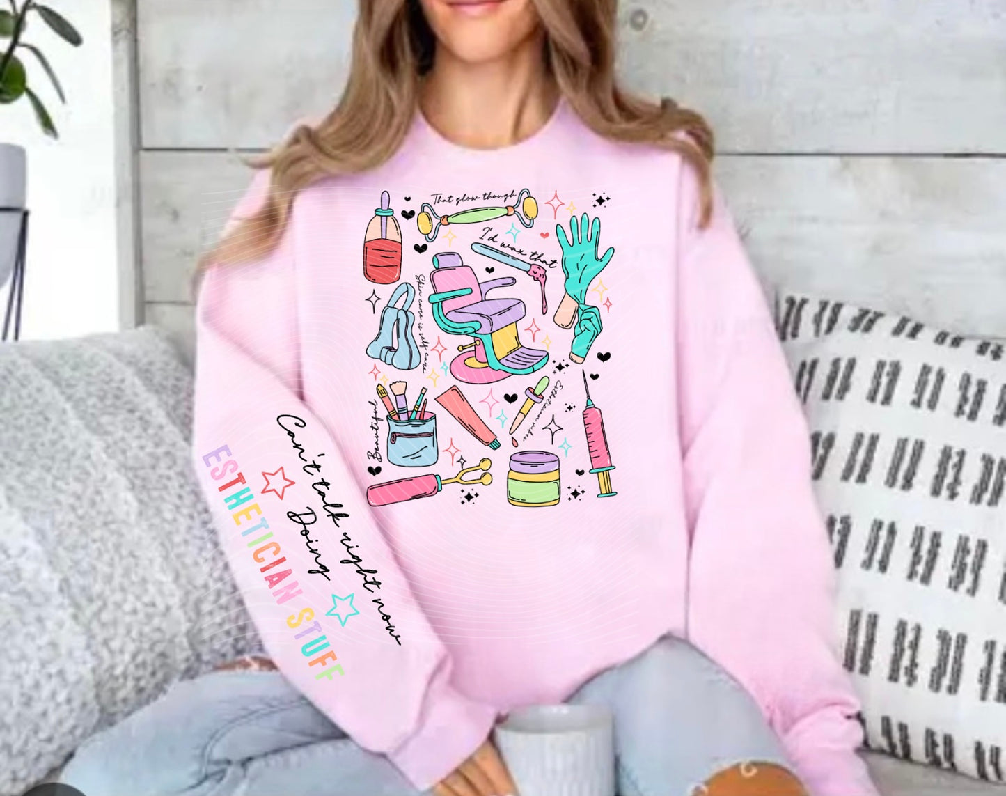 Esthetician Doodle Occupational Sweatshirt