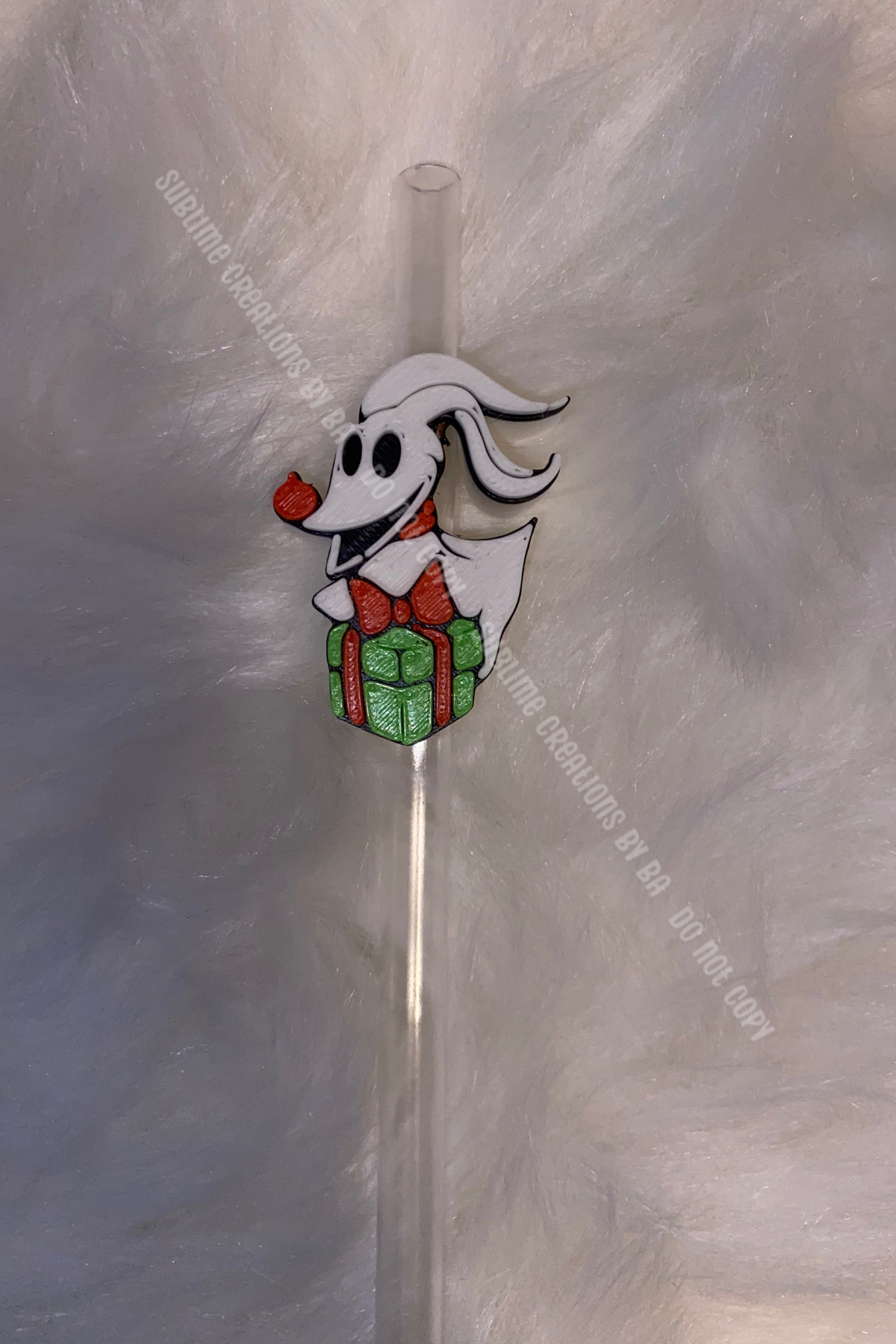 Ghost Dog 3D Straw Topper