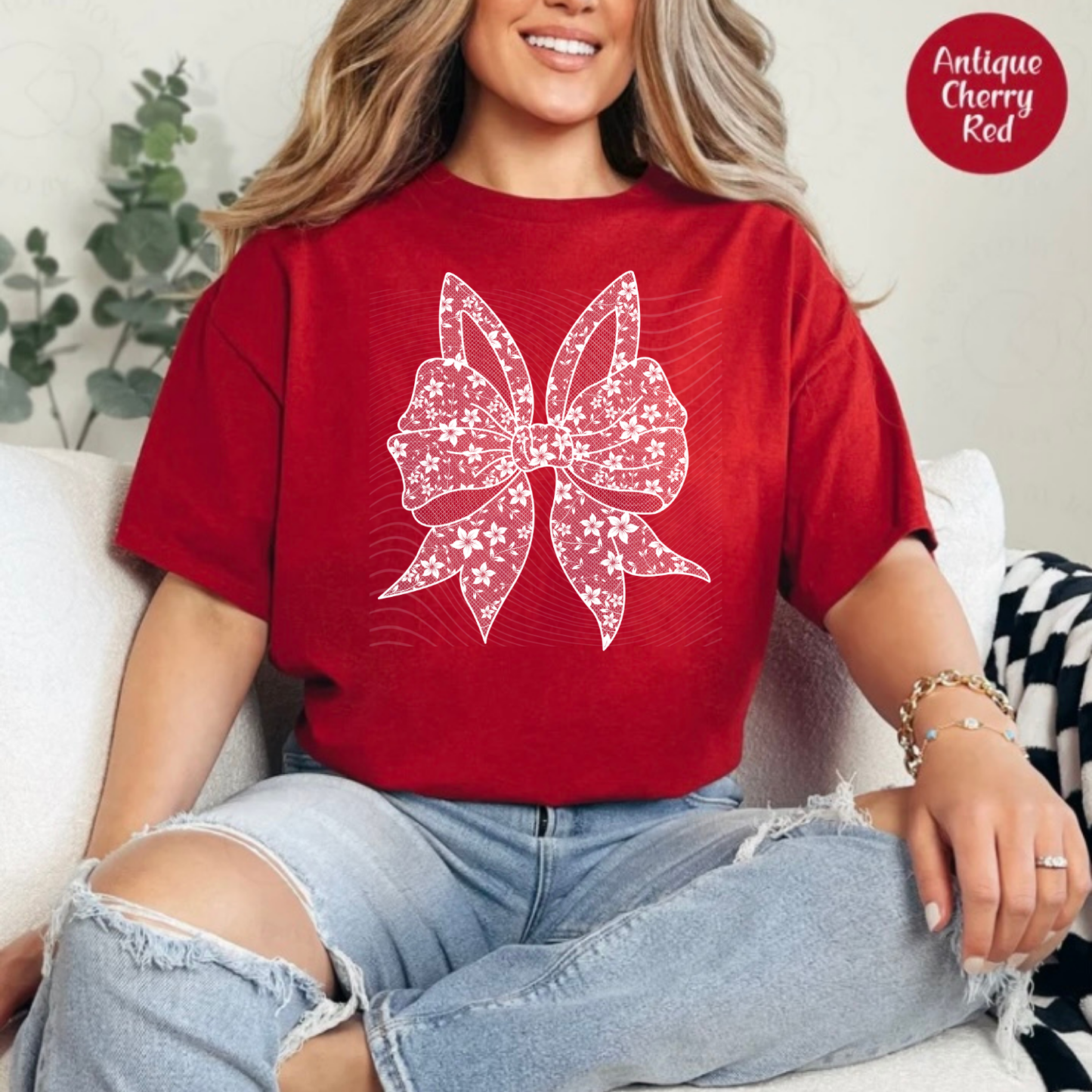 Lace Coquette Bow DTF