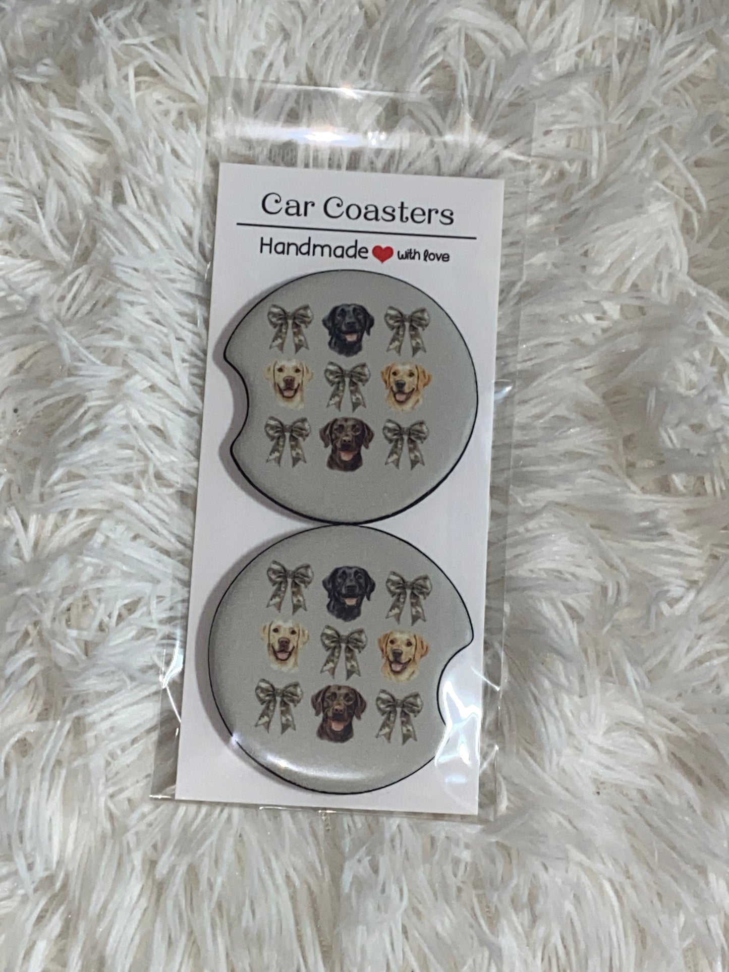 Coquette Camo Labs Print Car Coaster Set