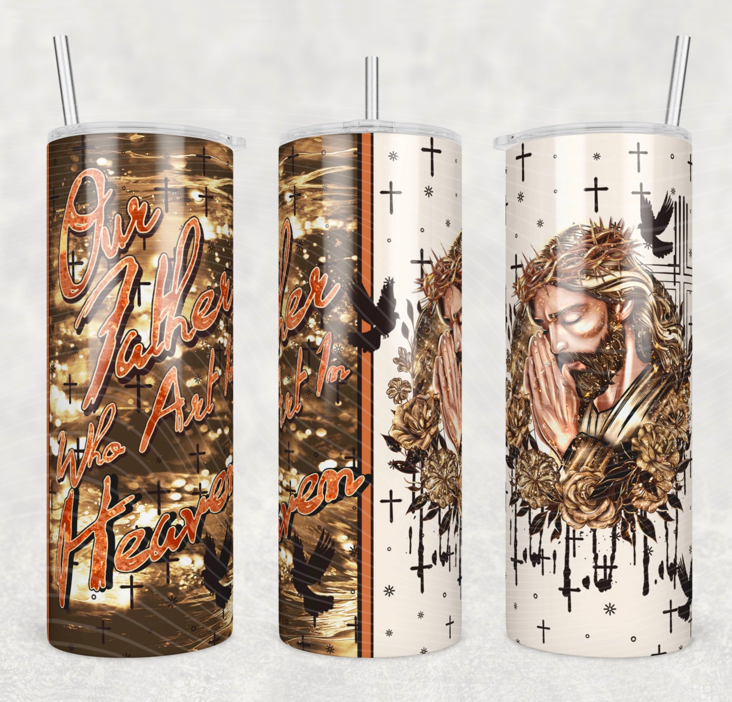 20oz Praying Skinny Straight Tumbler