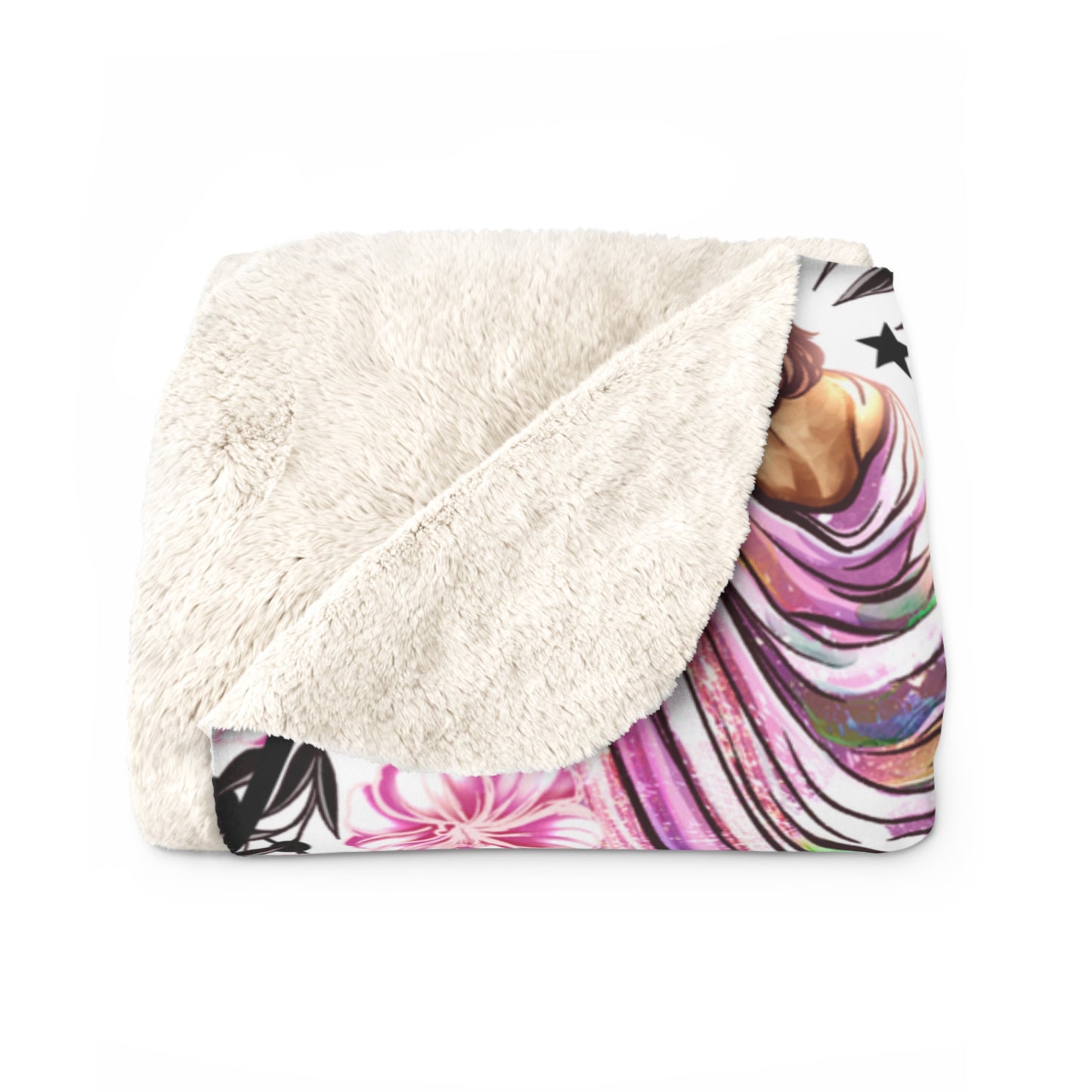 Risen Faith Sherpa, Velveteen Plush Blanket