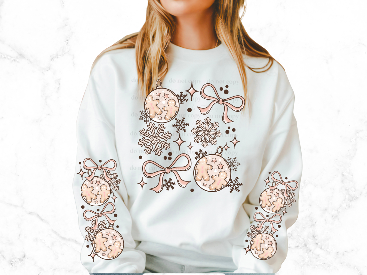 Boho Bows and Snowflakes DTF Print Only