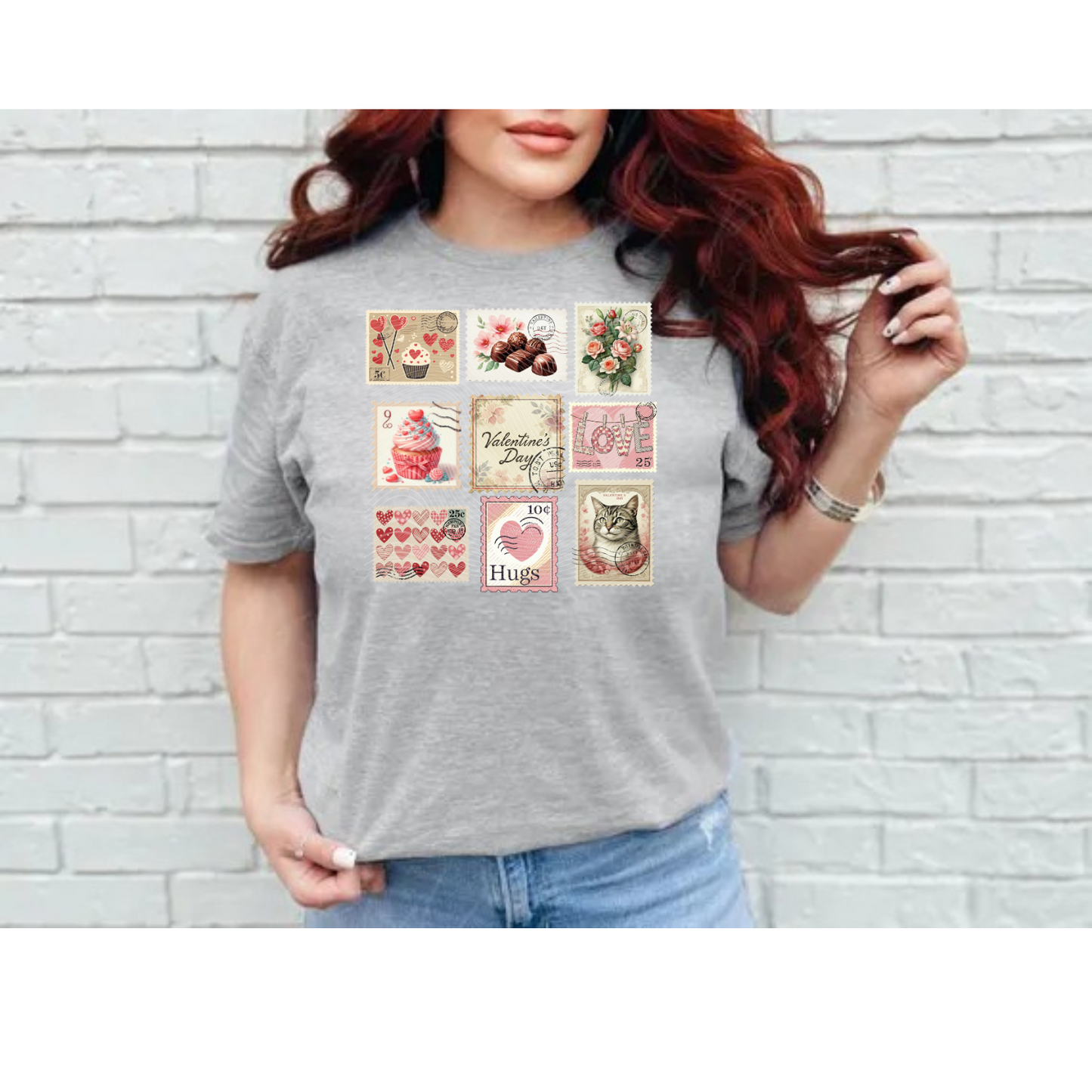 Valentine Vintage Stamp Tees #2