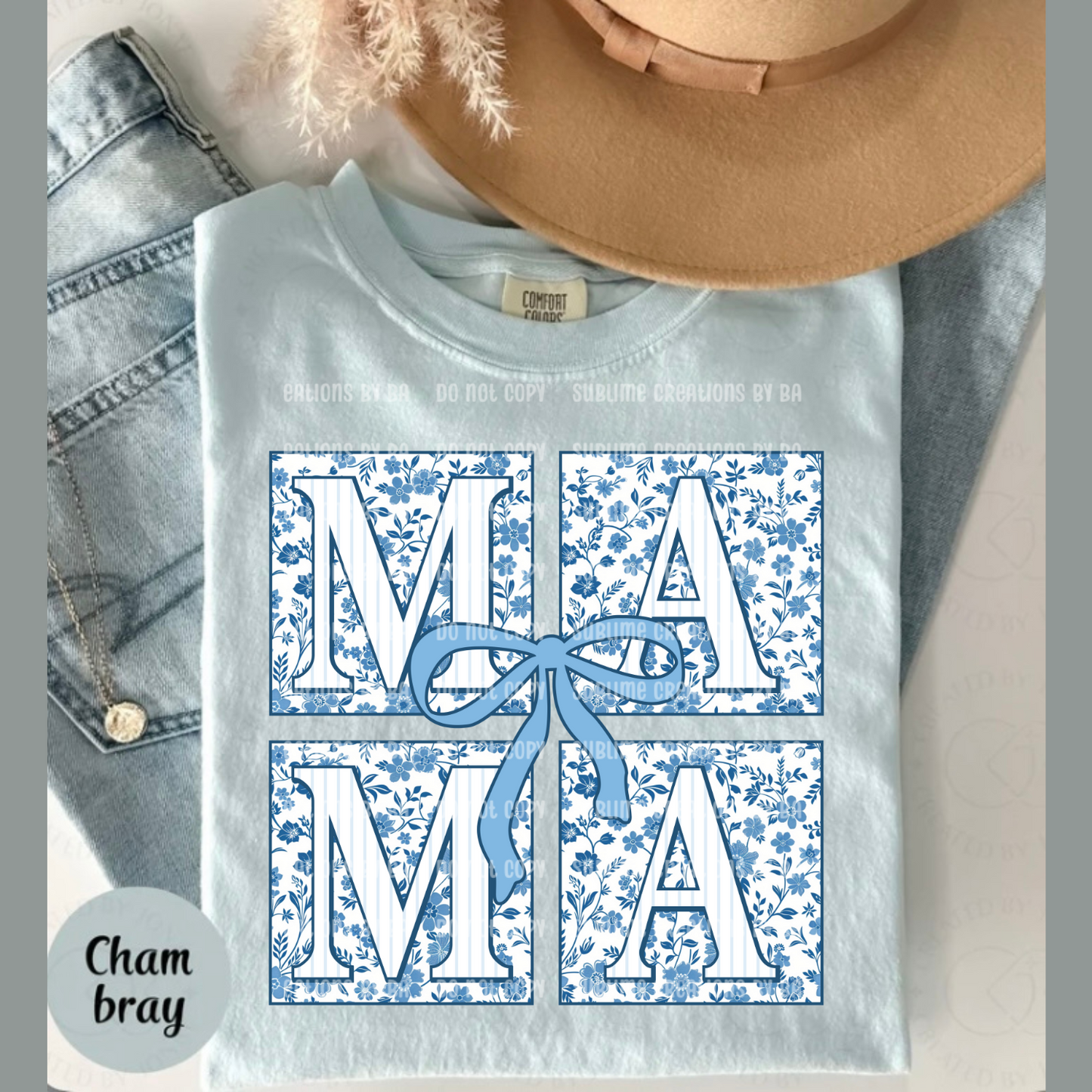 Blue Floral Chinoise Coquette CC Tee