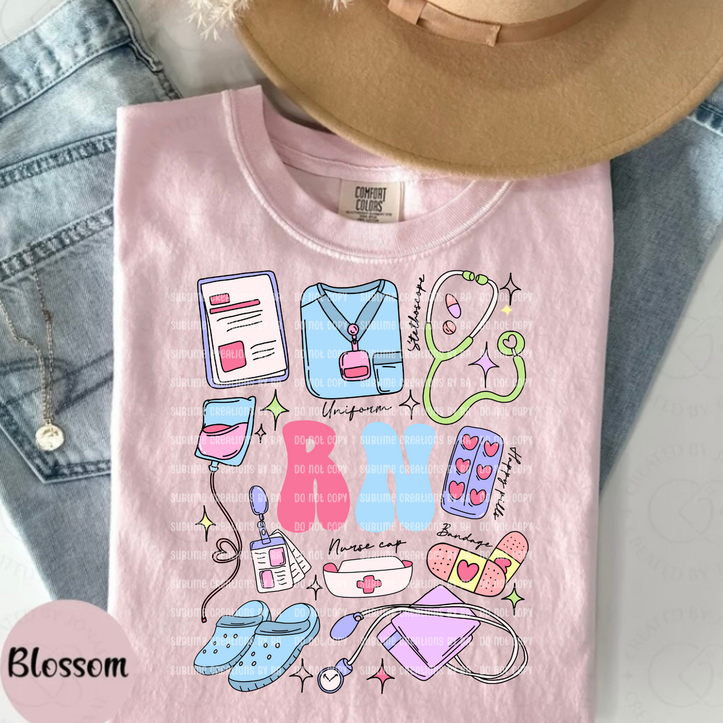 RN Doodle Occupational Comfort Color Tee