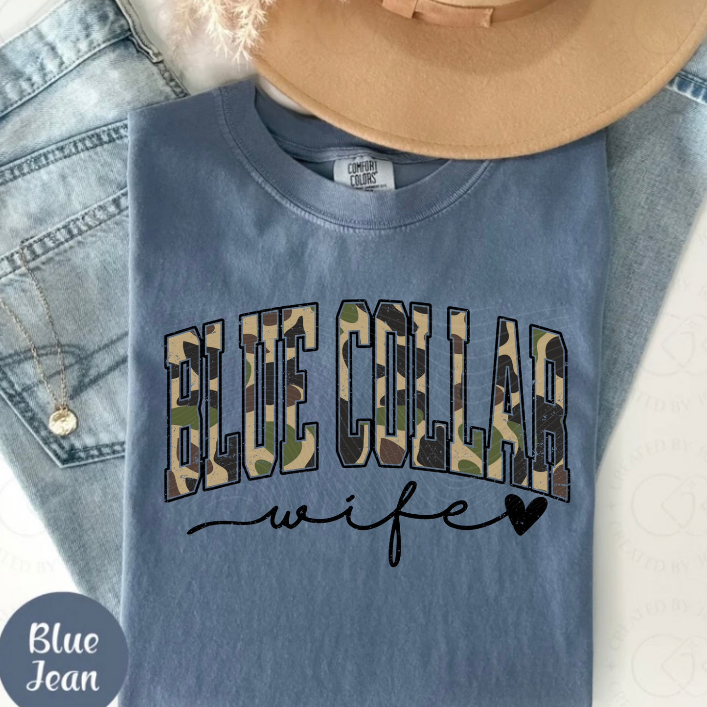 Blue Collar Wife Camo CC Tee