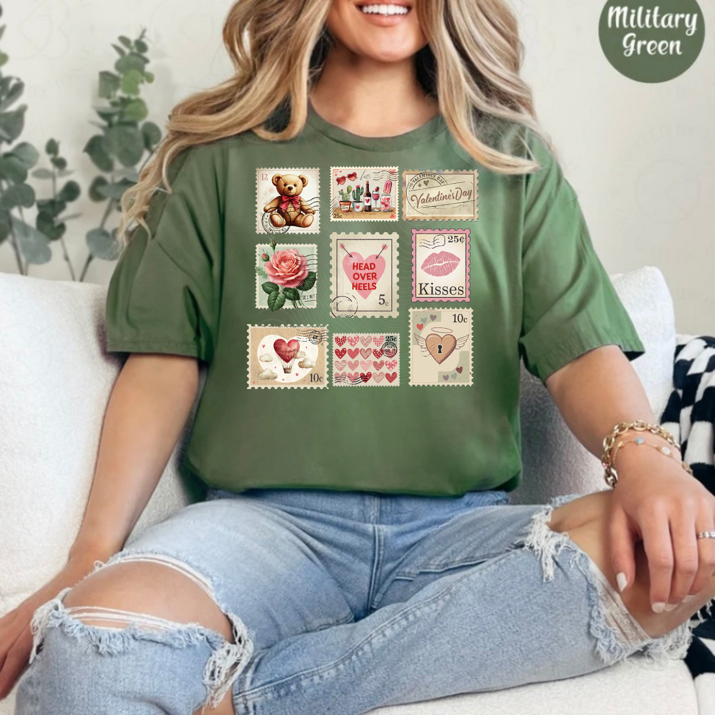 Vintage Valentine Stamp Tee
