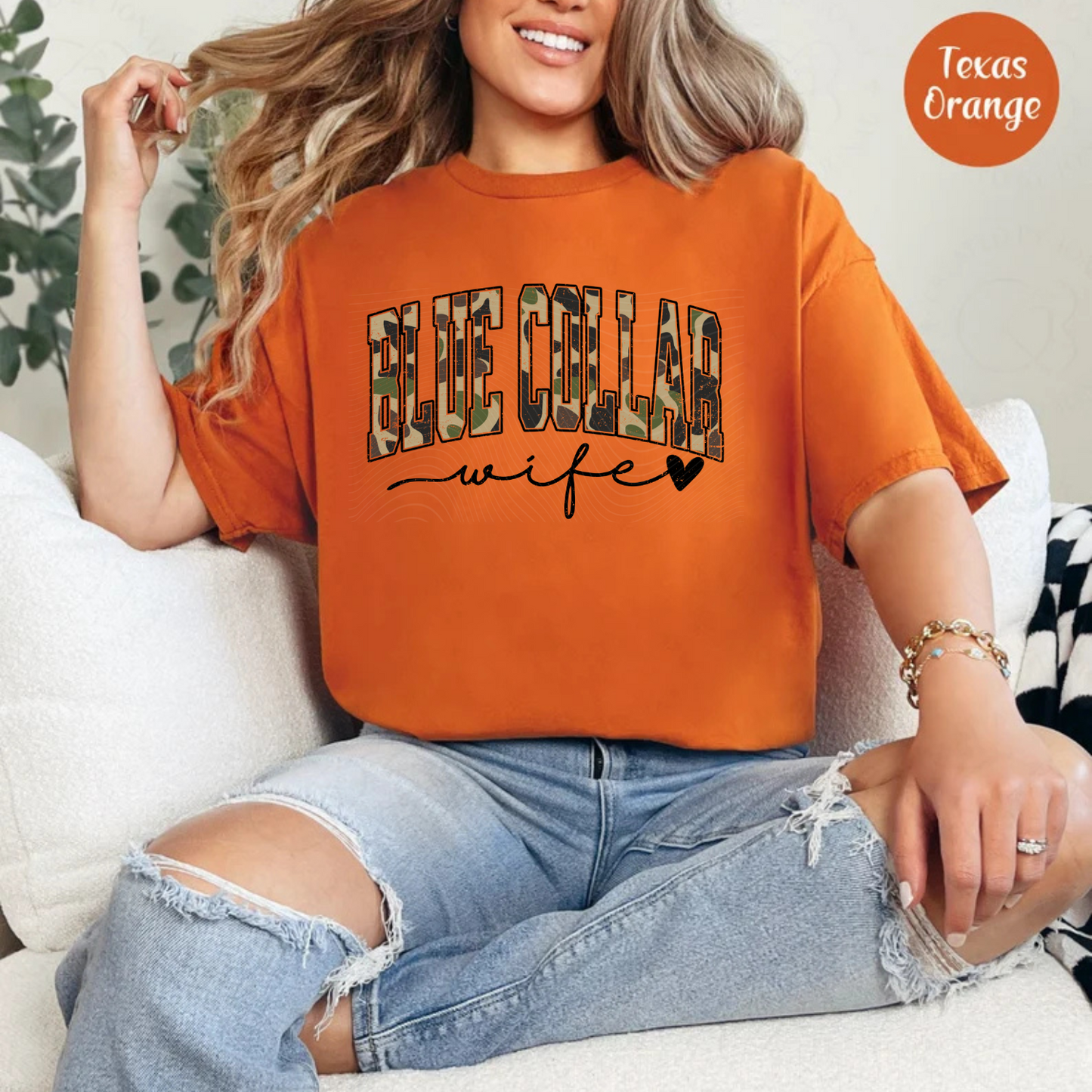 Blue Collar Wife Camo Tee