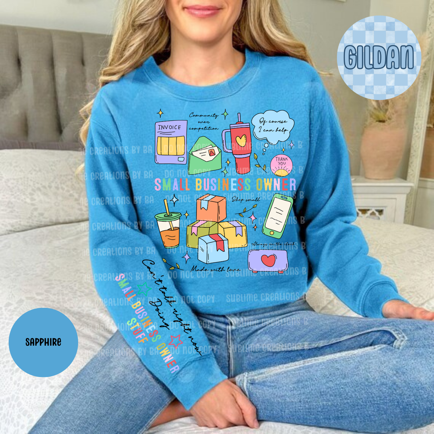 Small Business Owner Doodle Occupational Sweatshirt
