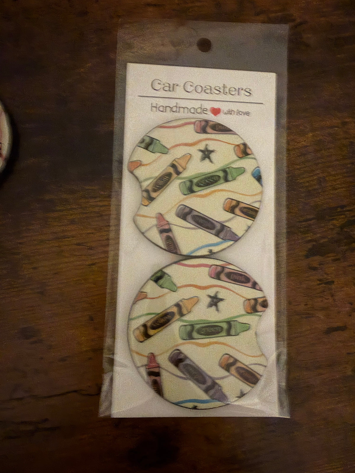 Crayon Seamless Car Coaster Set